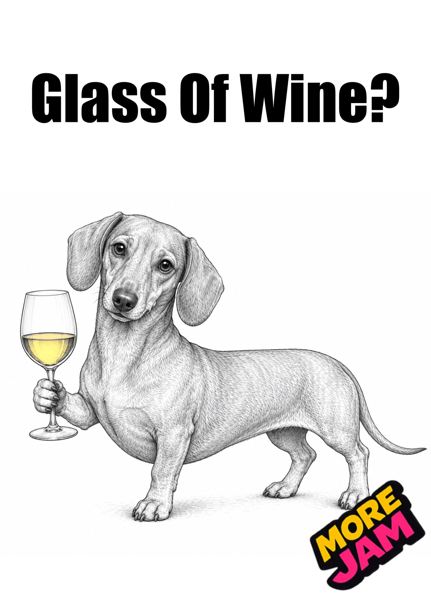 Sophisticated Dachshund | Funny Birthday Card | More Jam