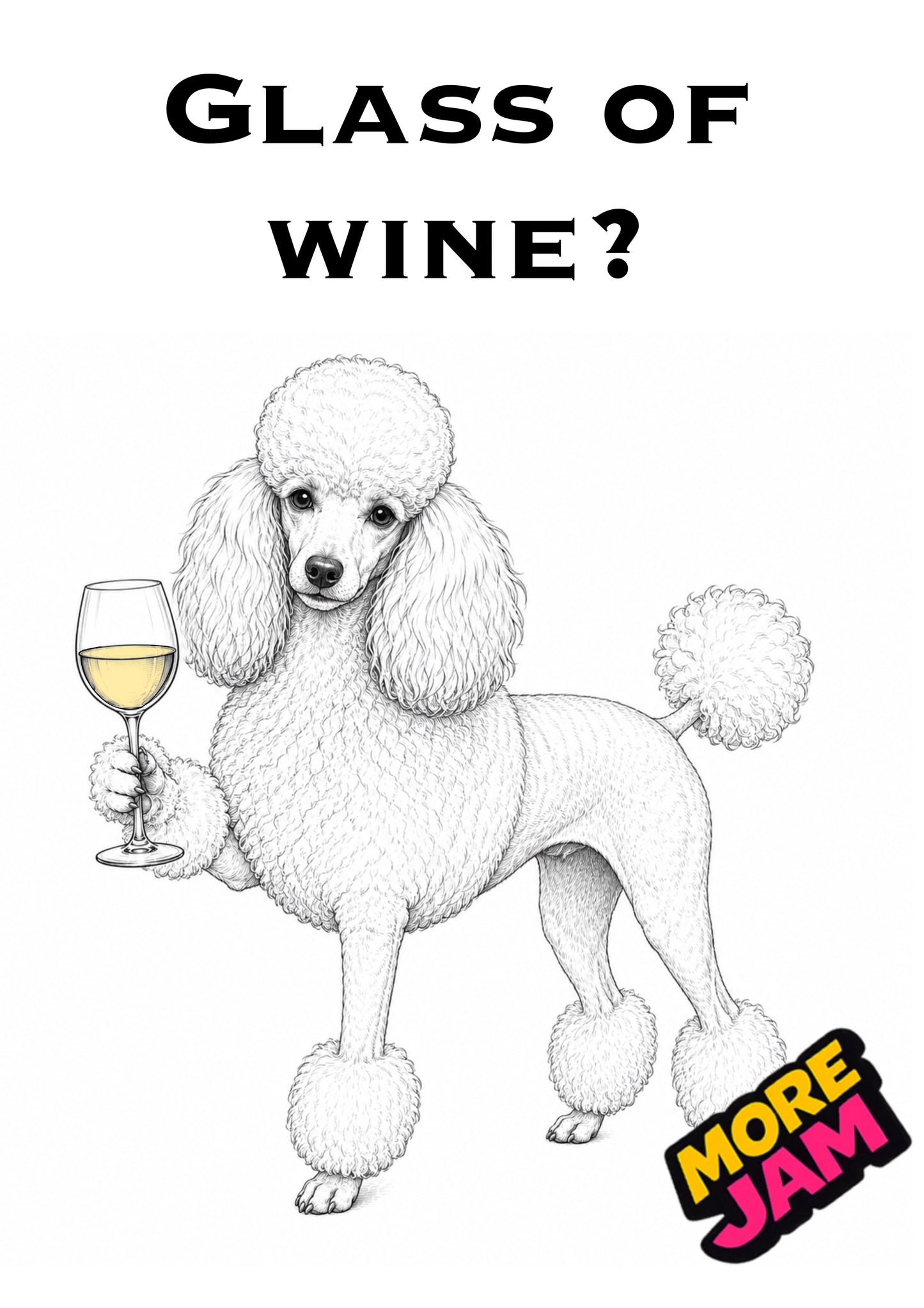 Sophisticated Poodle | Funny Birthday Card | More Jam