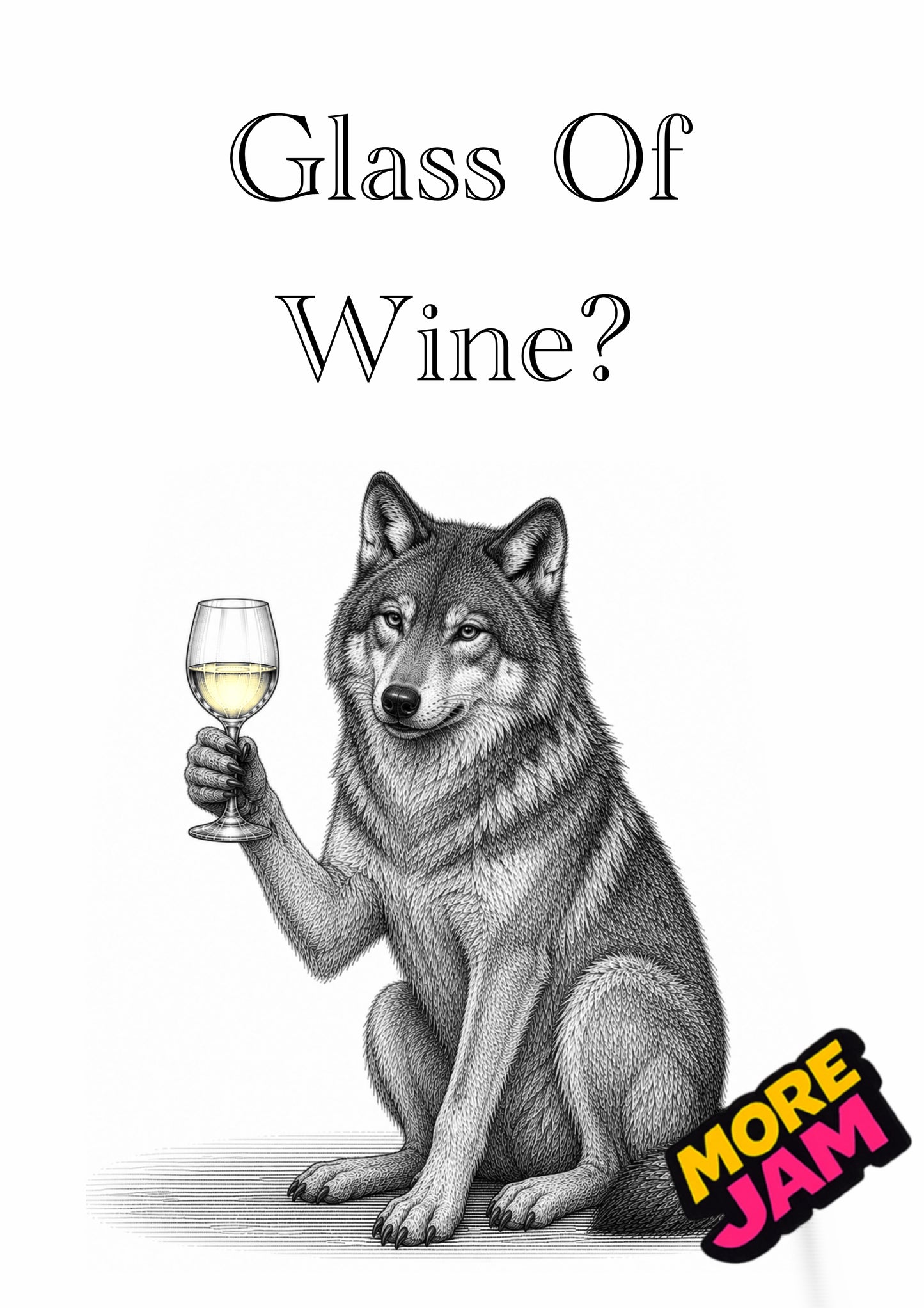 Sophisticated Wolf | Funny Birthday Card | More Jam