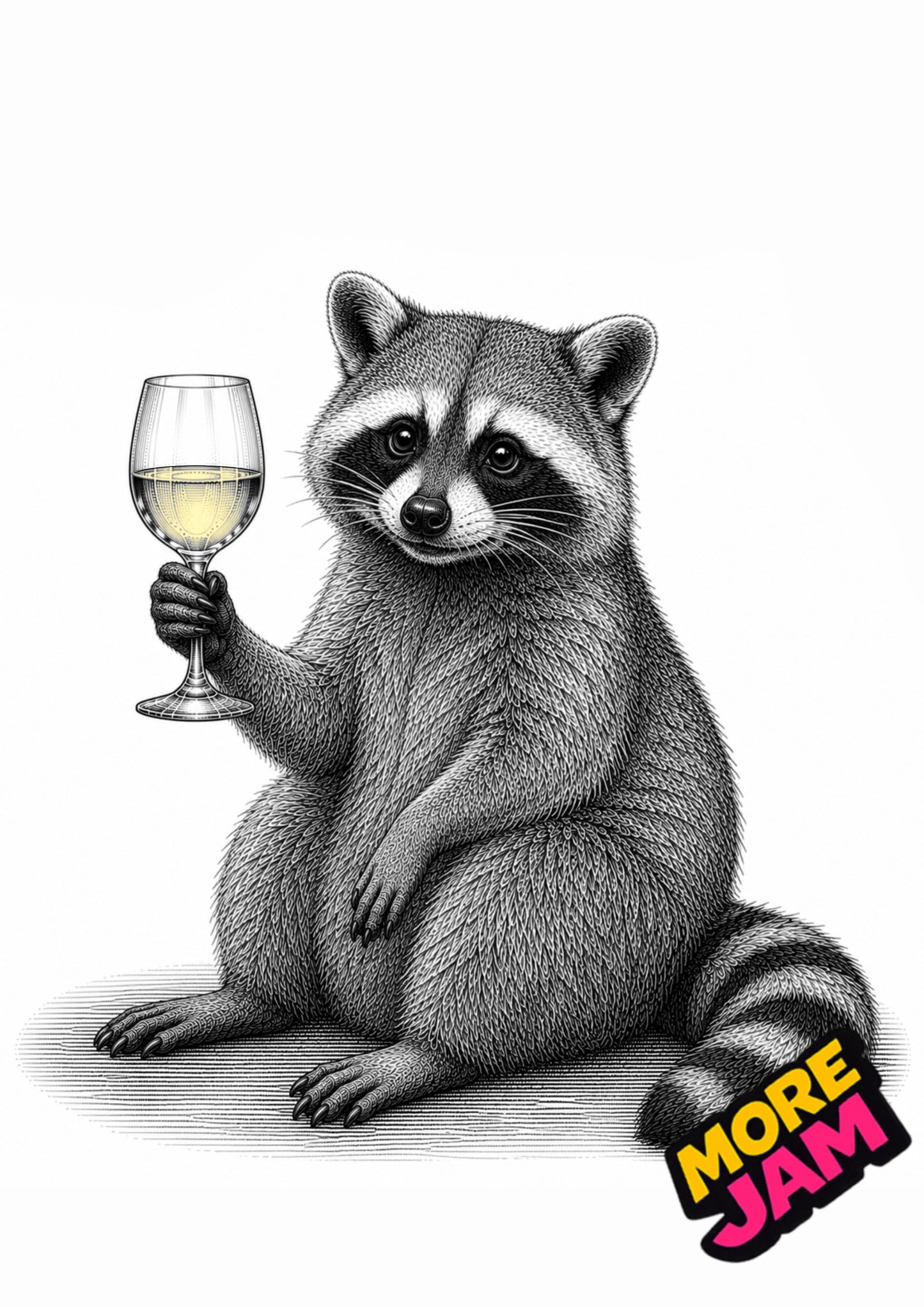 Sophisticated Raccoon Print UK | Unique A4 Wall Art | More Jam