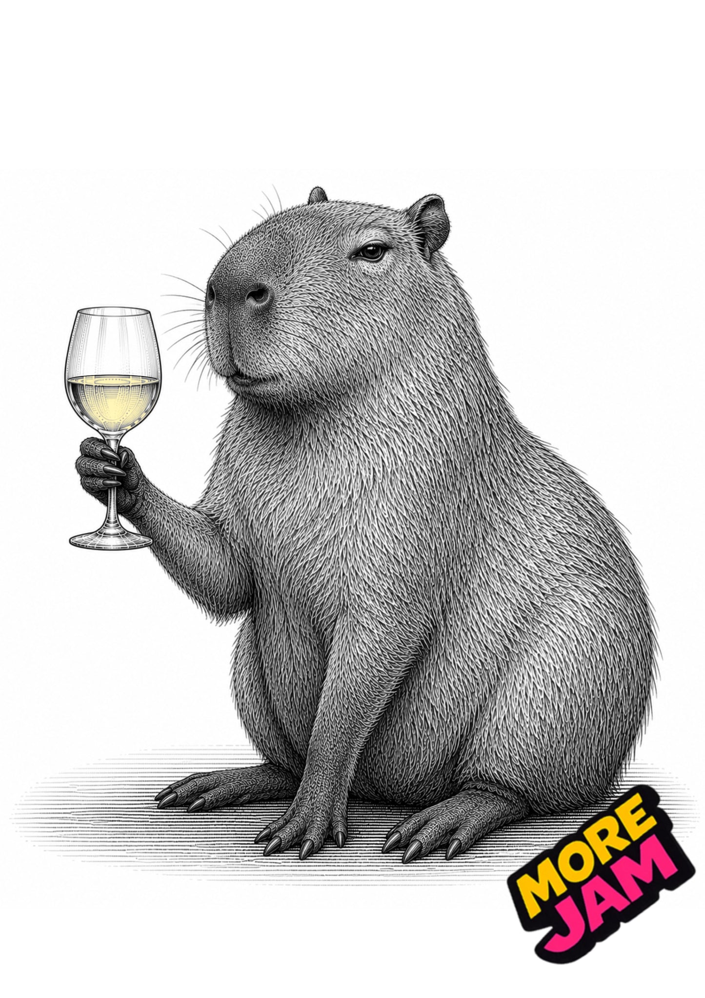 Sophisticated Capybara Print UK | Unique A4 Wall Art | More Jam