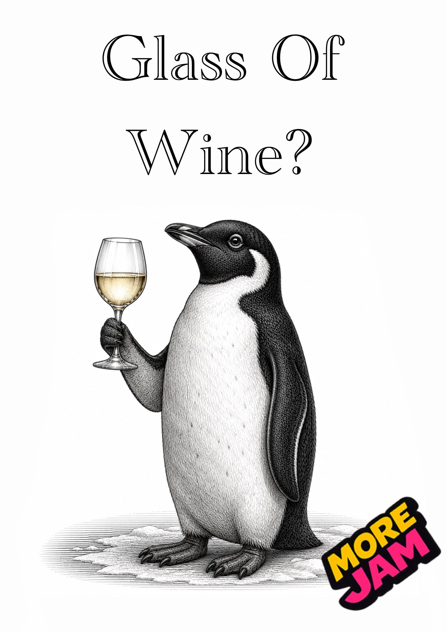 Sophisticated Penguin | Funny Birthday Card | More Jam
