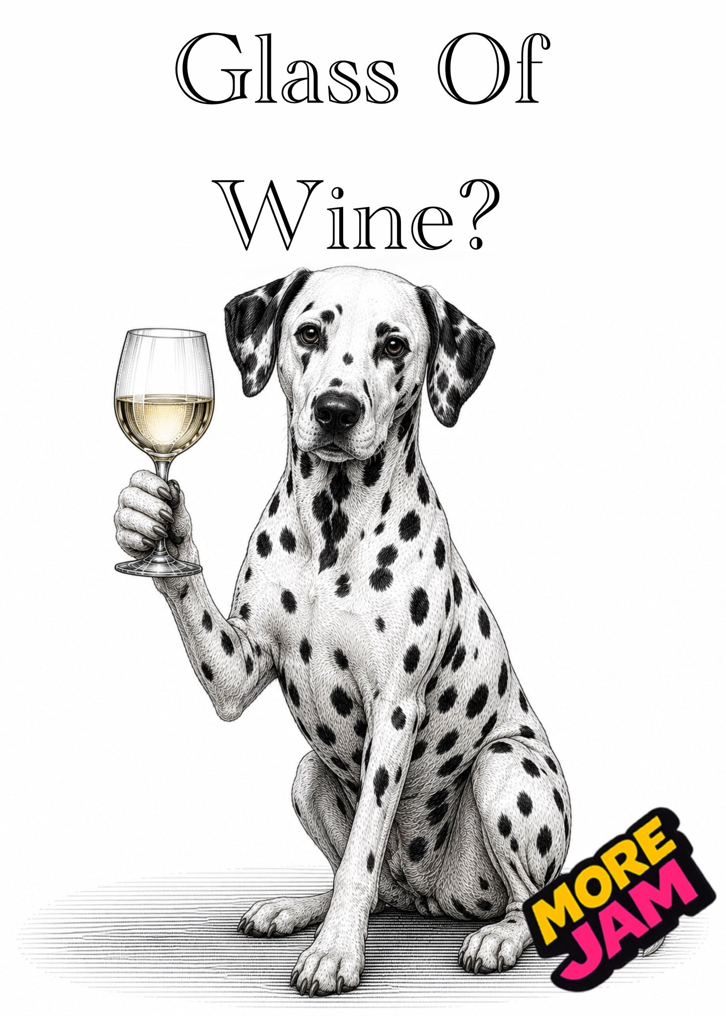 Sophisticated Dalmatian | Funny Birthday Card | More Jam