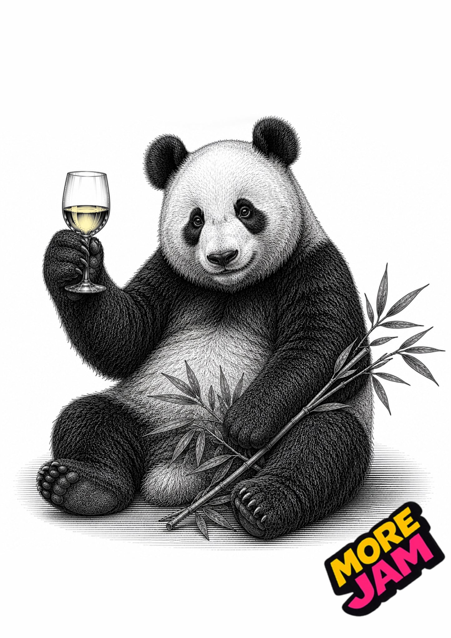 Sophisticated Panda Print UK | Unique A4 Wall Art | More Jam