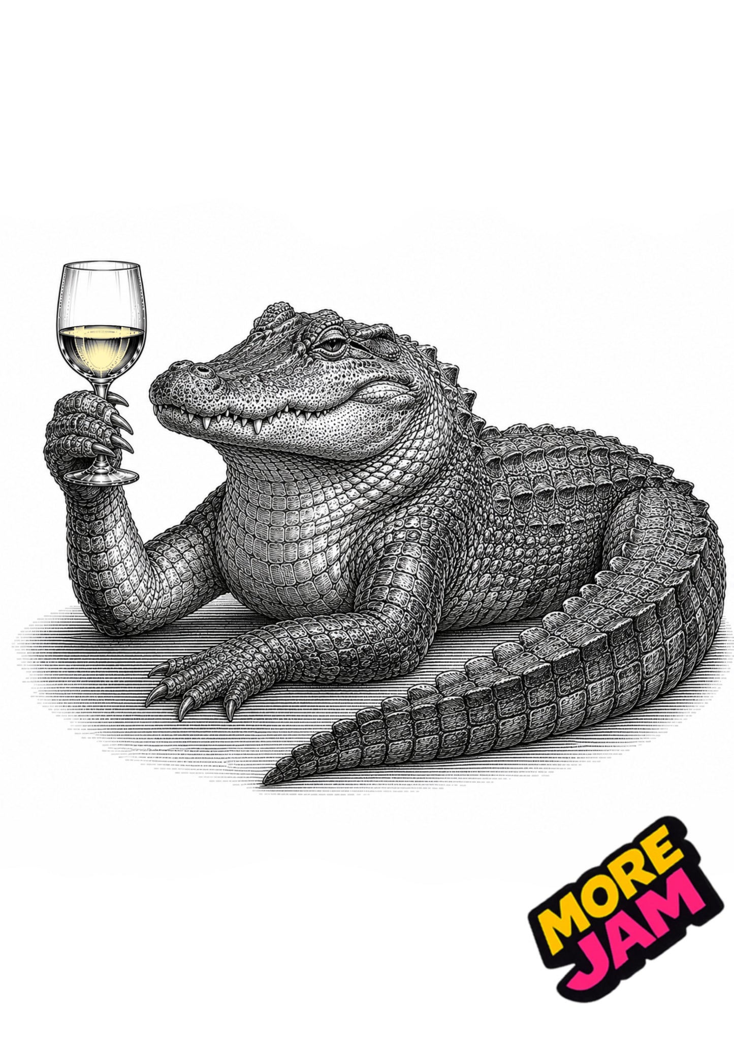 Sophisticated Crocodile Print UK | Unique A4 Wall Art | More Jam