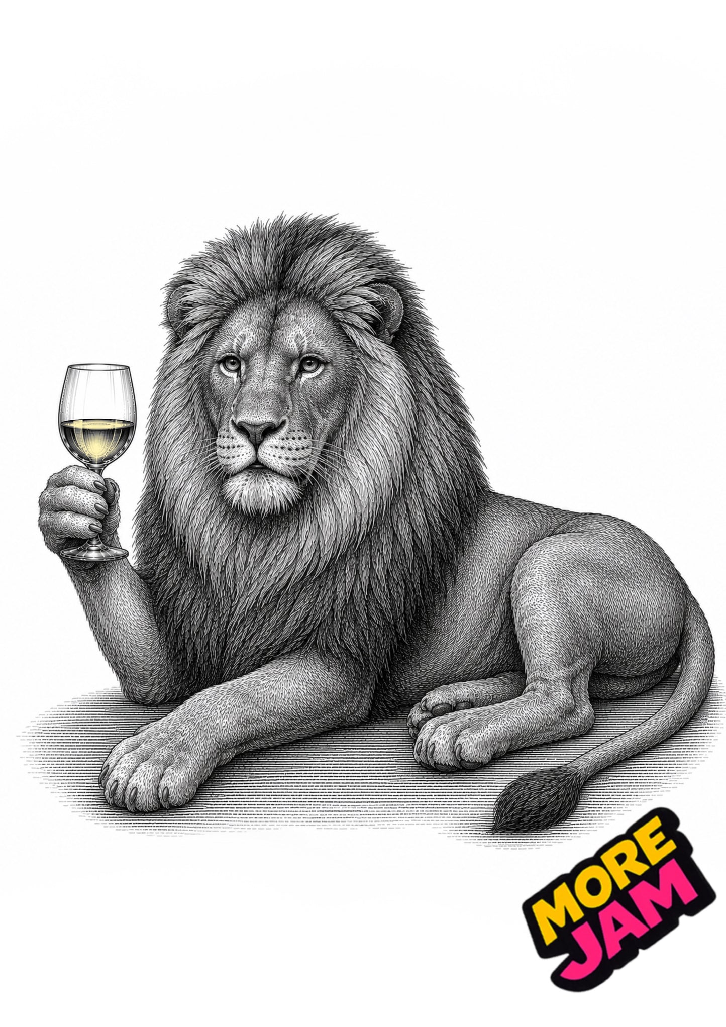 Sophisticated Lion Print UK | Unique A4 Wall Art | More Jam