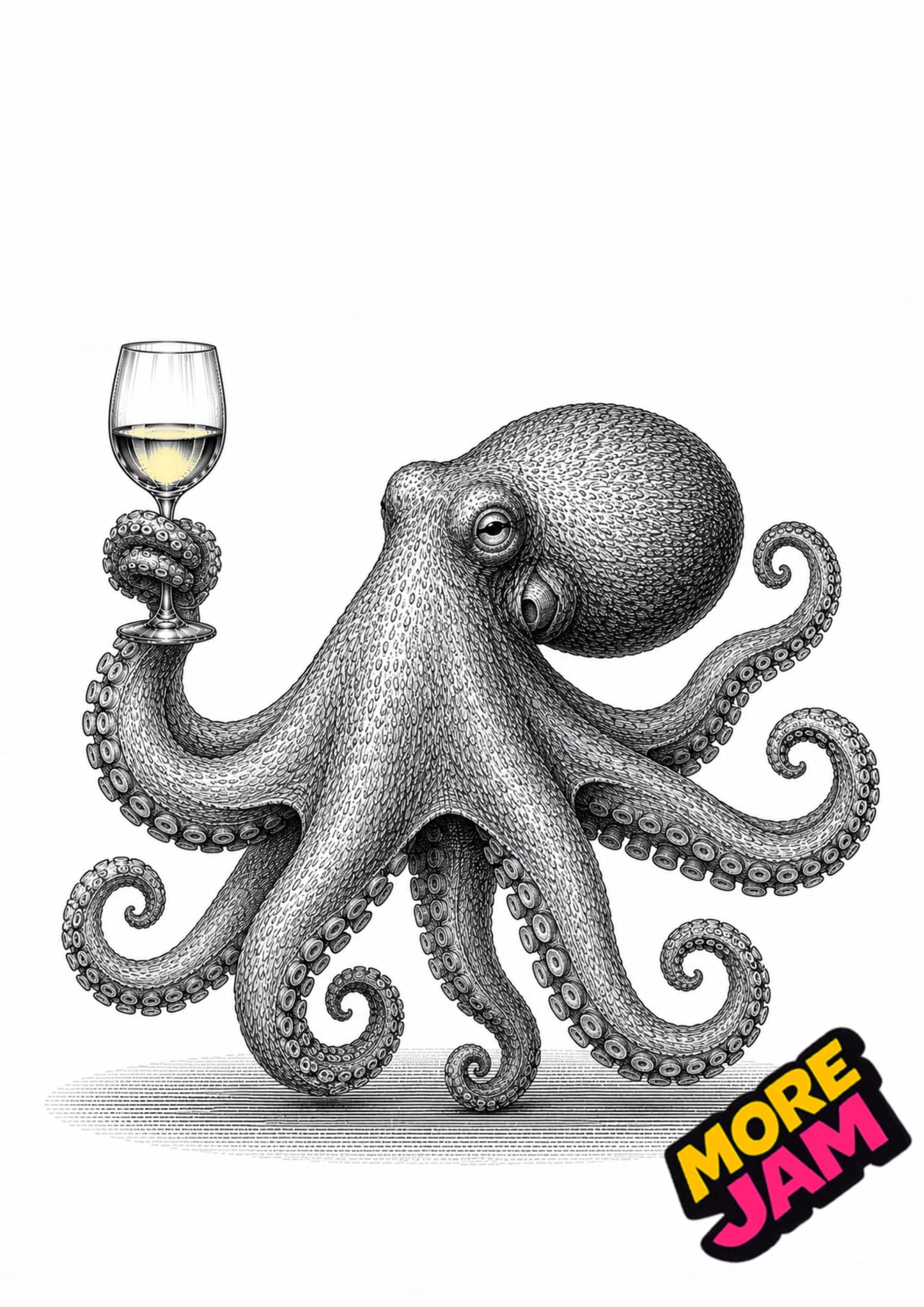 Sophisticated Octopus Print UK | Unique A4 Wall Art | More Jam