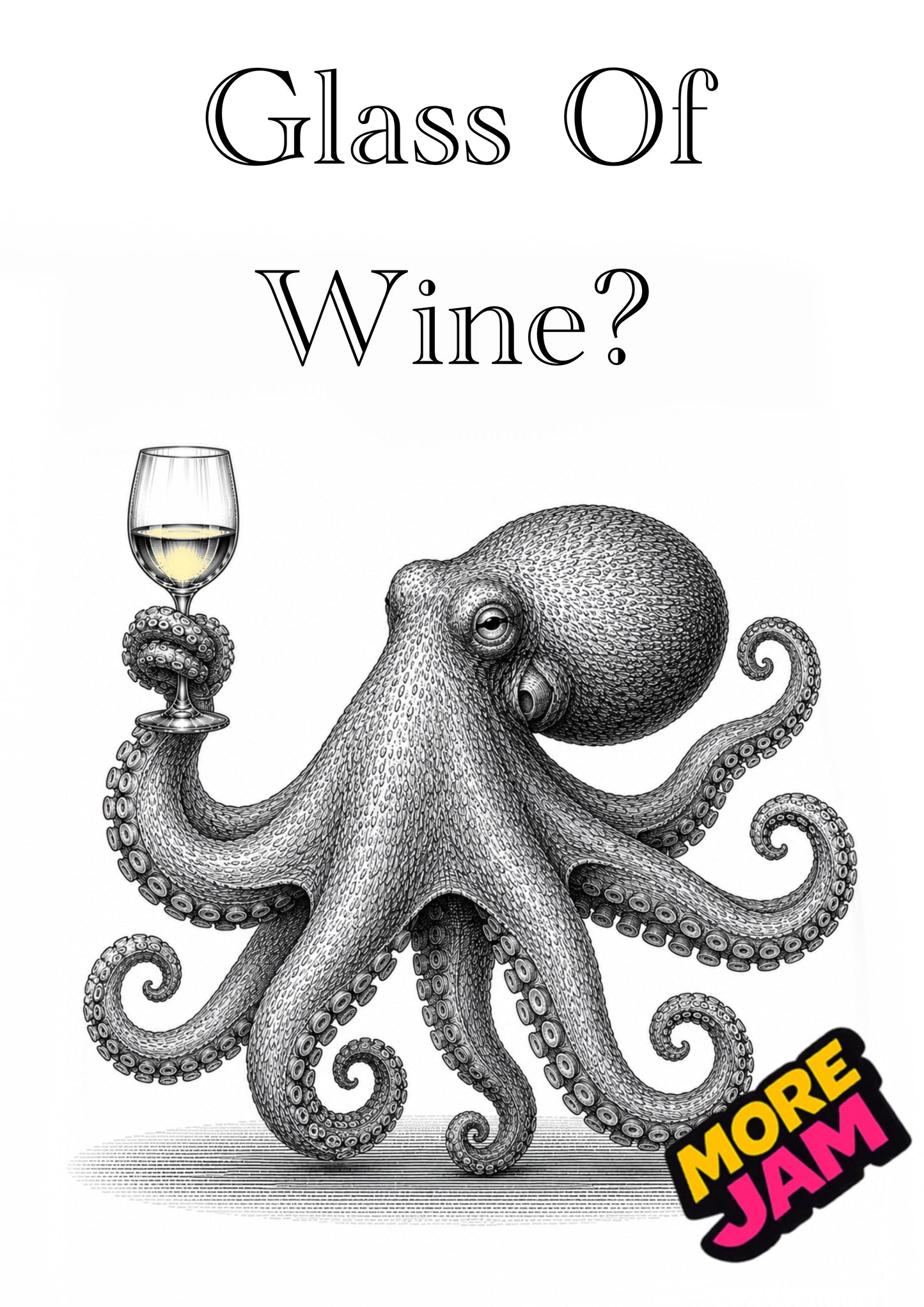 Sophisticated Octopus | Funny Birthday Card | More Jam