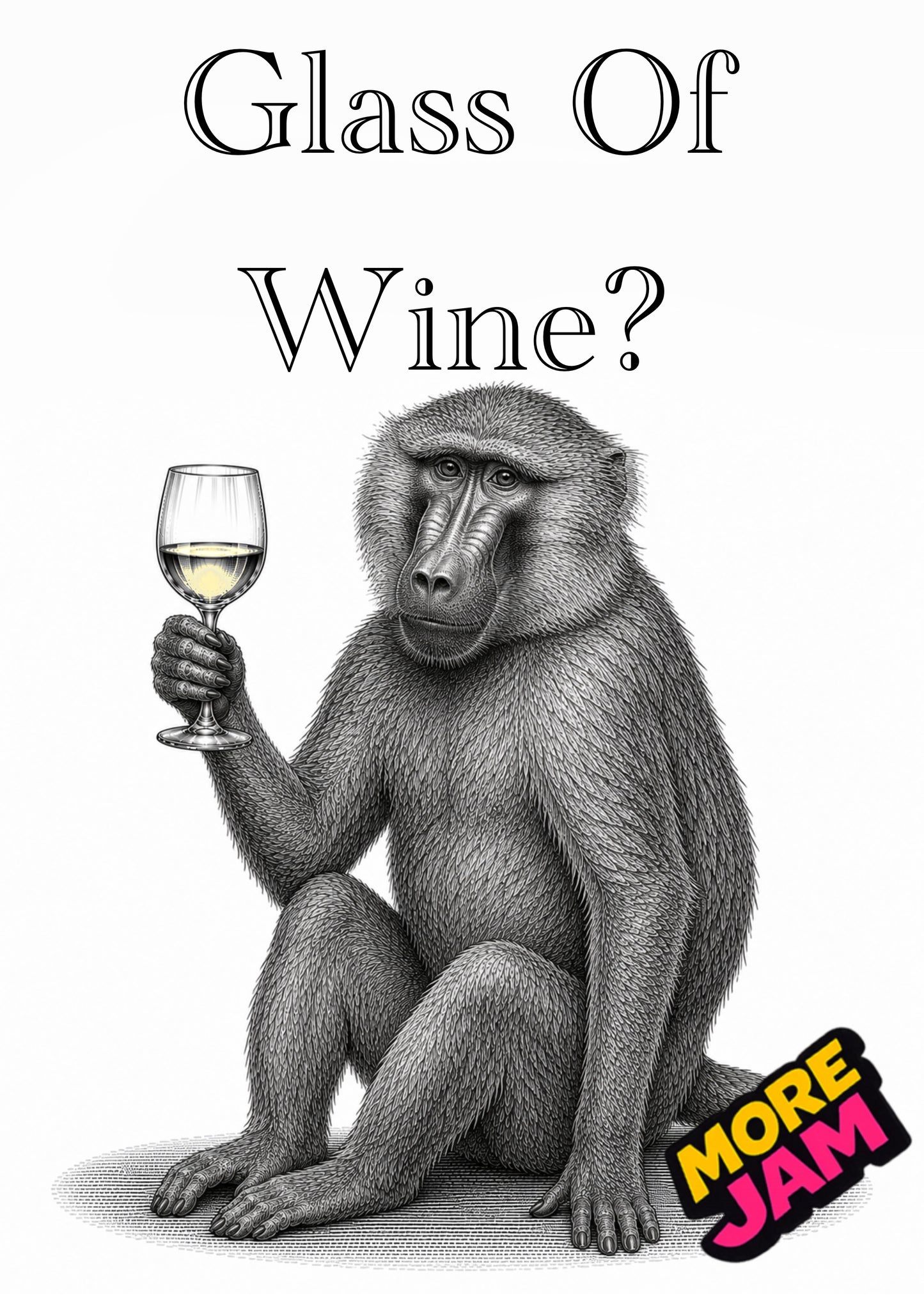 Sophisticated Baboon | Funny Birthday Card | More Jam