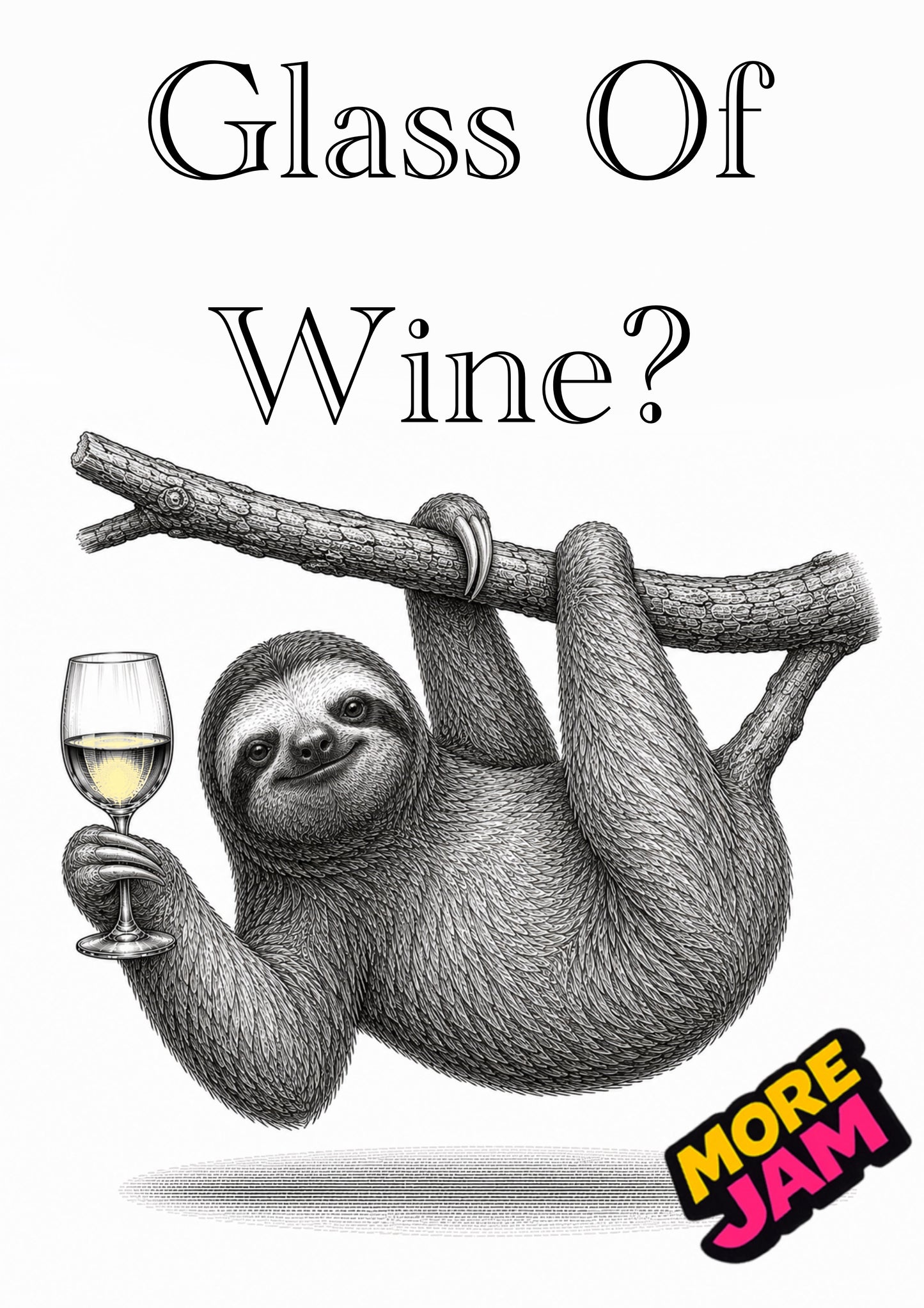 Sophisticated Sloth | Funny Birthday Card | More Jam