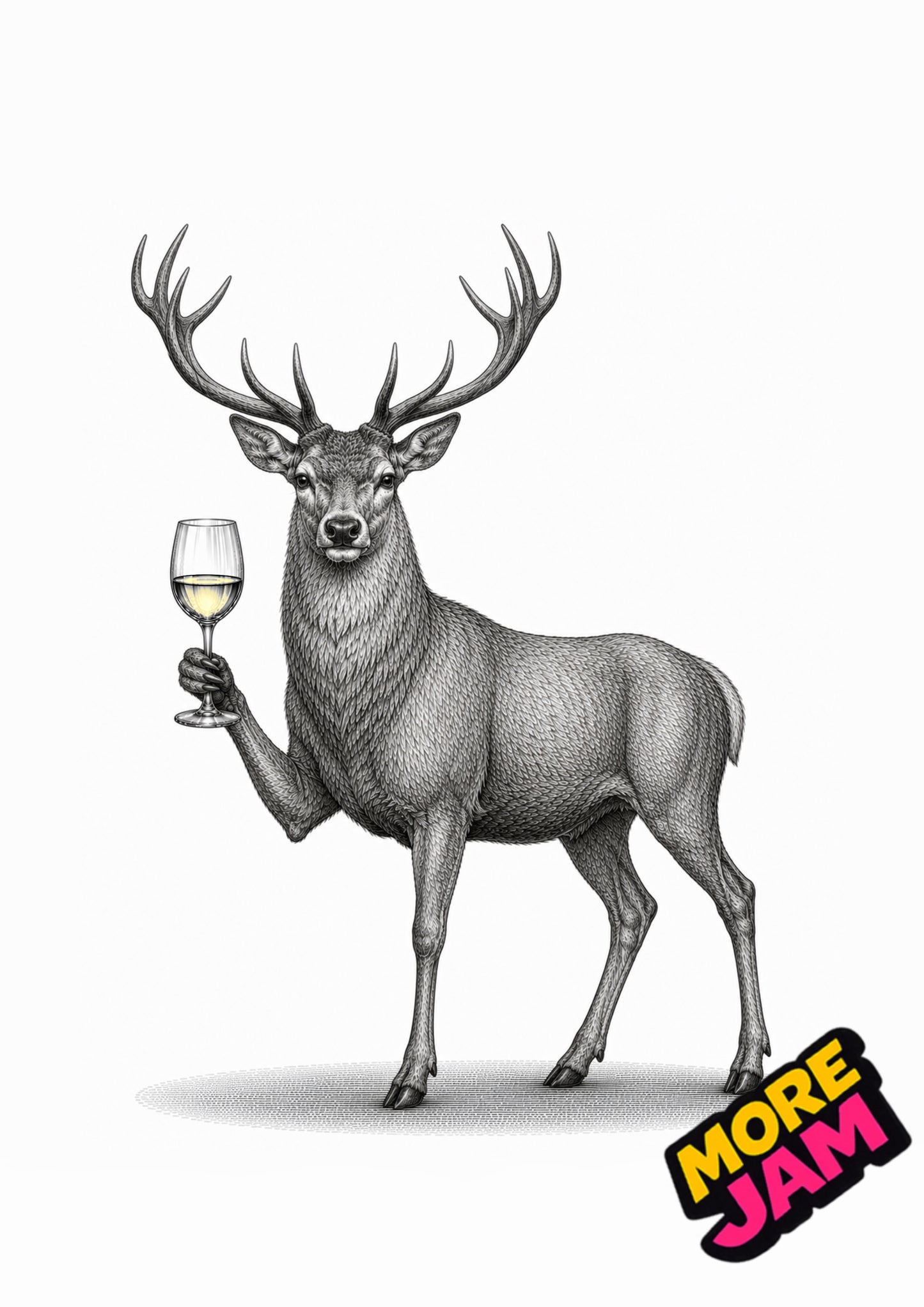 Sophisticated Stag Print UK | Unique A4 Wall Art | More Jam