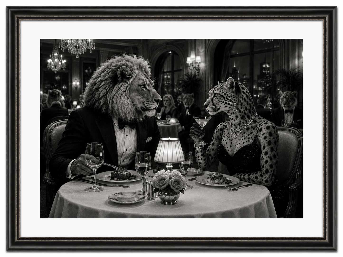 Sophisticated Animals Date Print UK | Unique A4 Wall Art | More Jam