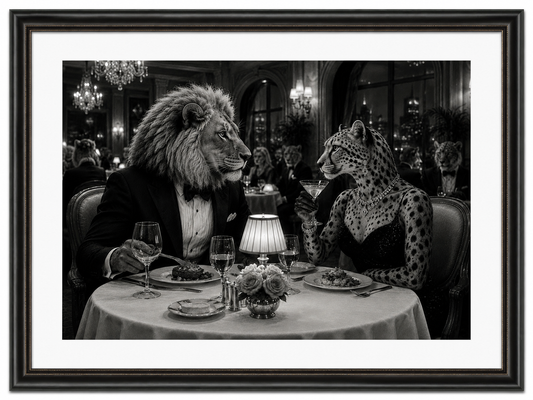 Sophisticated Animals Date Print UK | Unique A4 Wall Art | More Jam