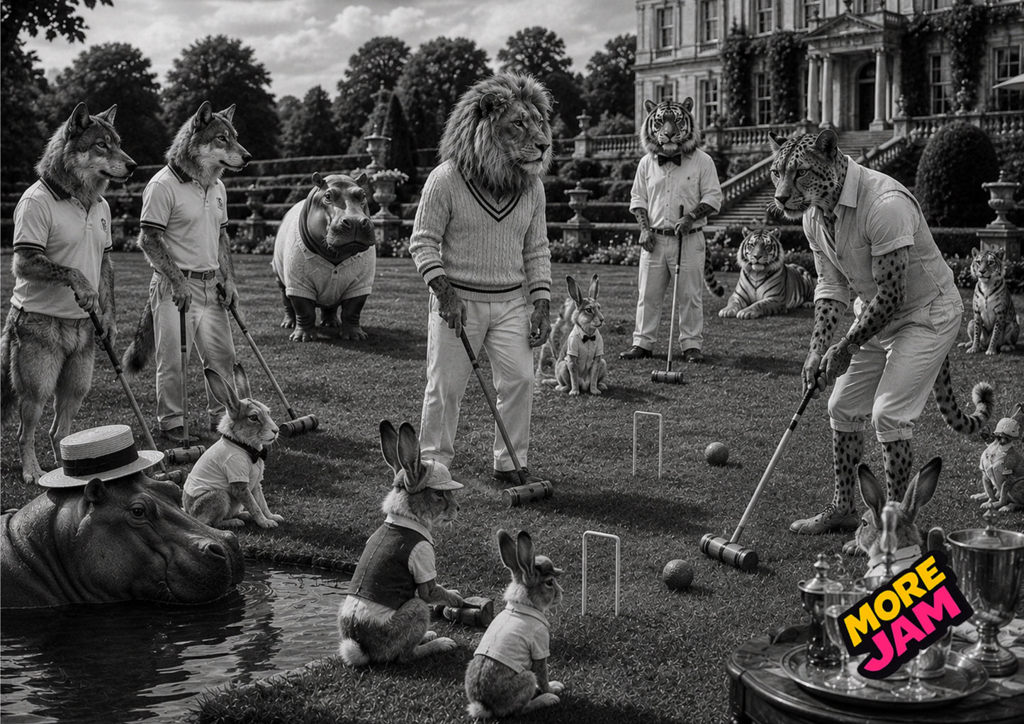 Sophisticated Croquet Print UK | Unique A4 Wall Art | More Jam