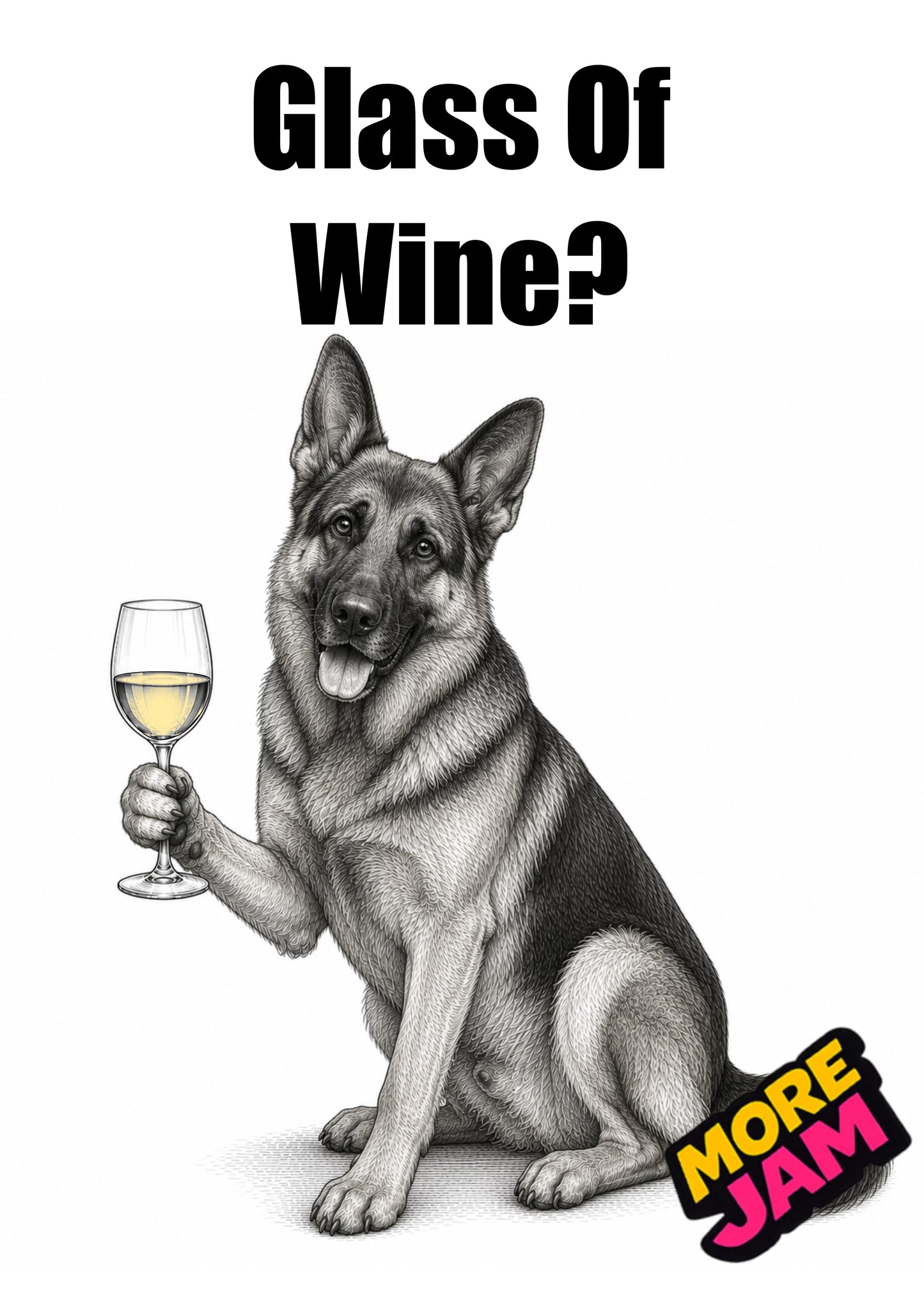 Sophisticated Alsatian | Funny Birthday Card | More Jam