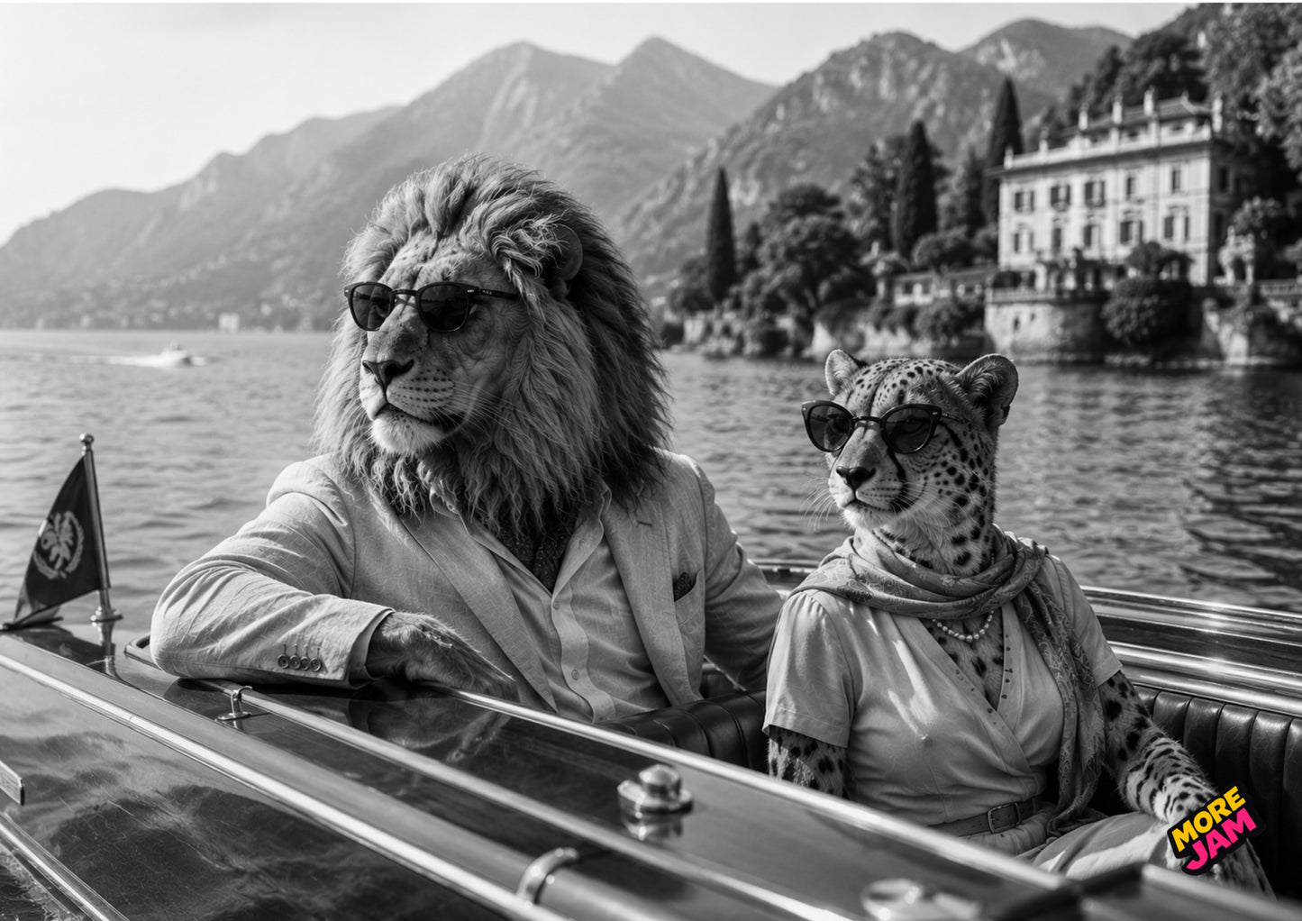 Sophisticated Lake Boat Ride Print UK | Unique A4 Wall Art | More Jam