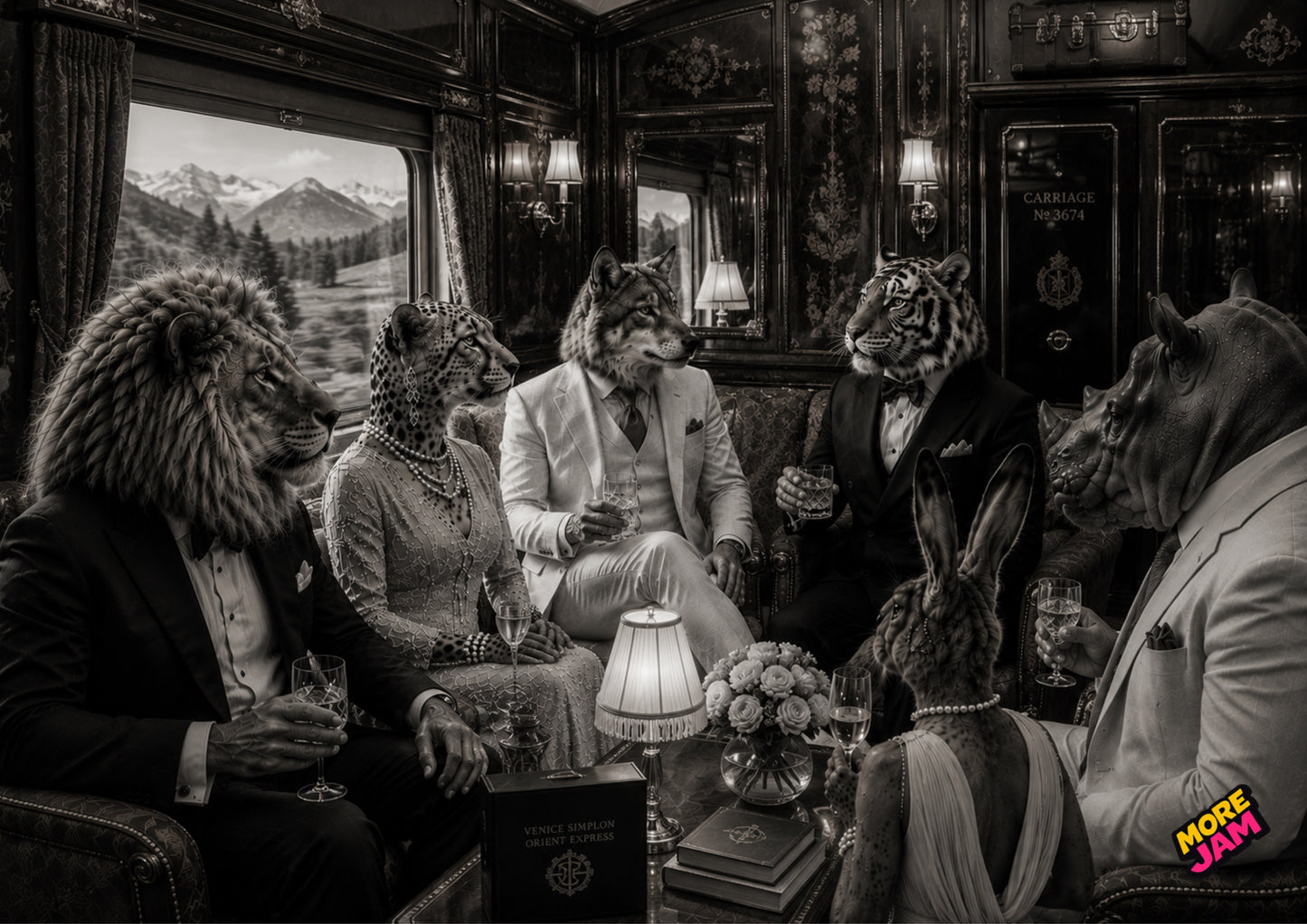 Sophisticated Orient Express Compartment UK | Unique A4 Wall Art | More Jam