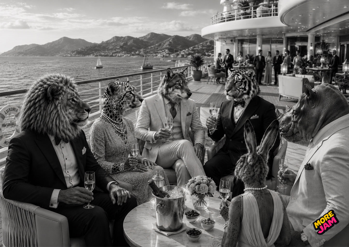 Sophisticated Luxury Cruise Ship Deck UK | Unique A4 Wall Art | More Jam