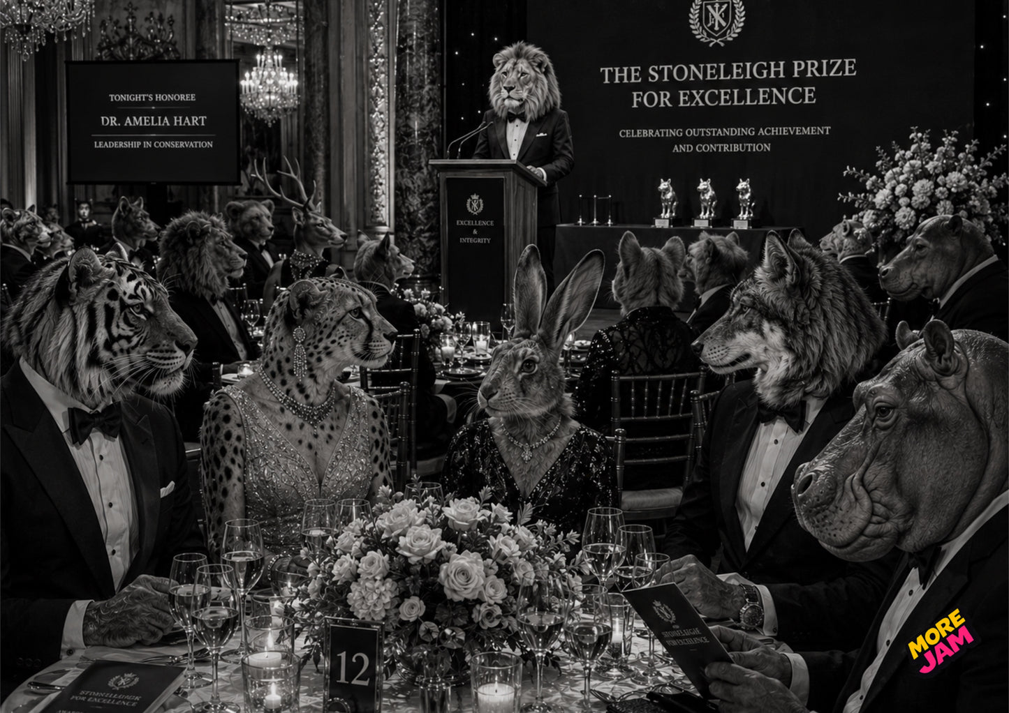 Sophisticated Black Tie Awards UK | Unique A4 Wall Art | More Jam
