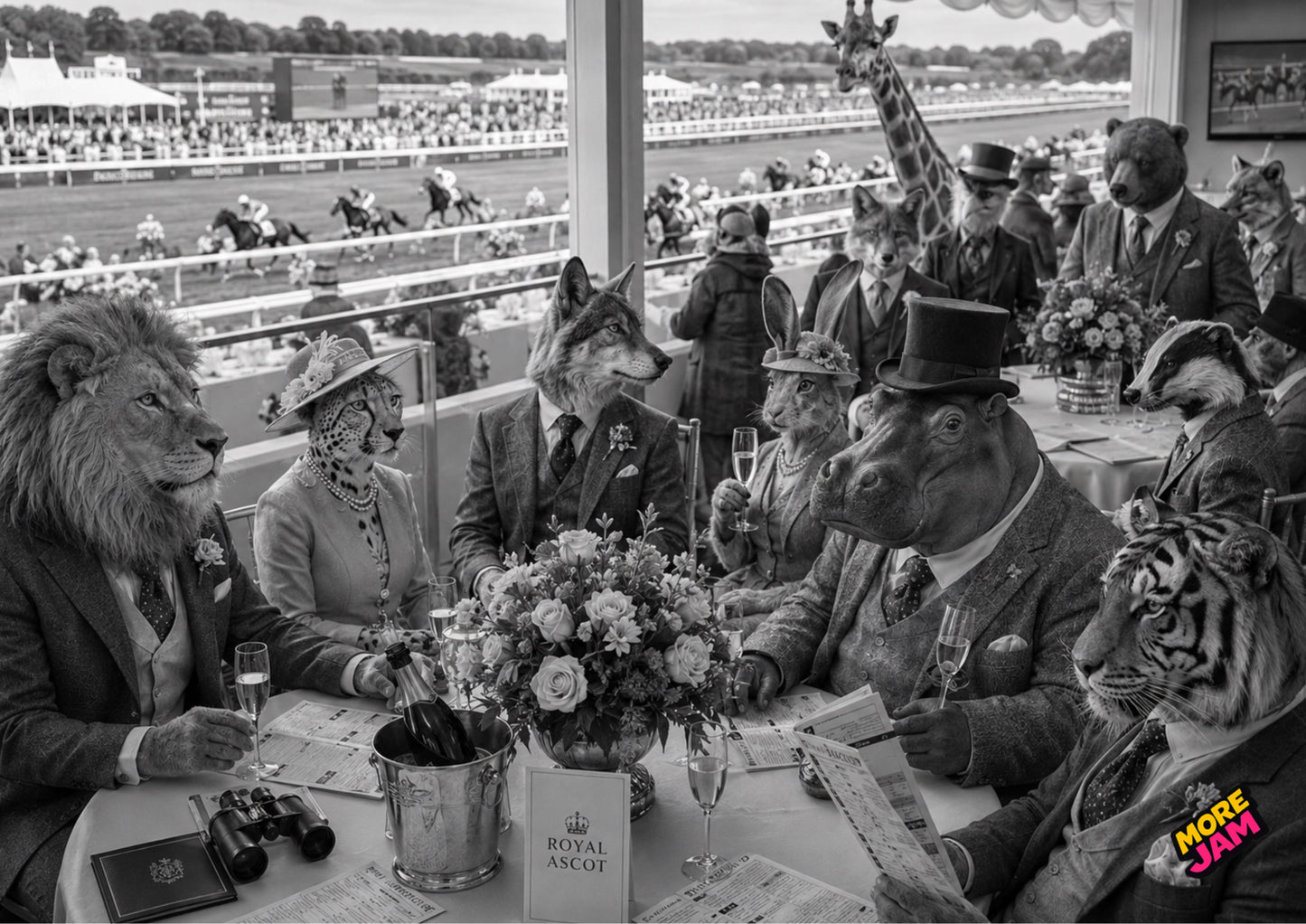 Sophisticated Horse Racing Hospitality UK | Unique A4 Wall Art | More Jam