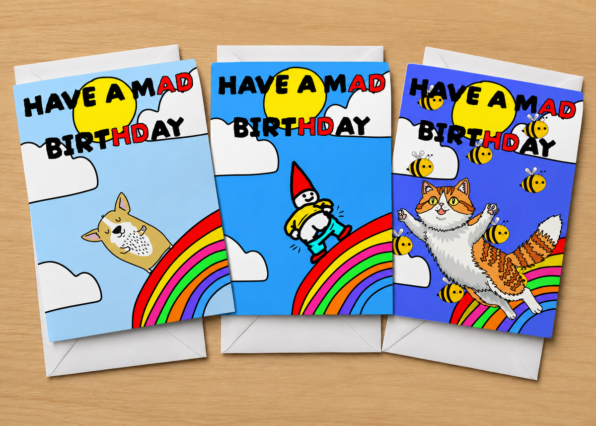 ADHD Birthday Cat Card | Funny ADHD Birthday Card | More Jam