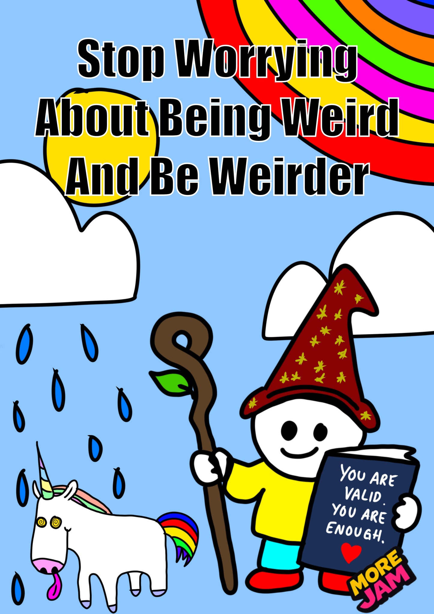 Be Weirder! Kevin Crumpets Card | Funny Neurodivergent Birthday Card | More Jam