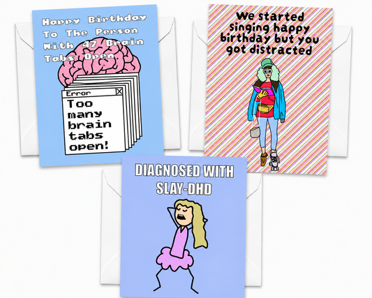 You Were Distracted | Funny Neurodivergent Birthday Card | More Jam