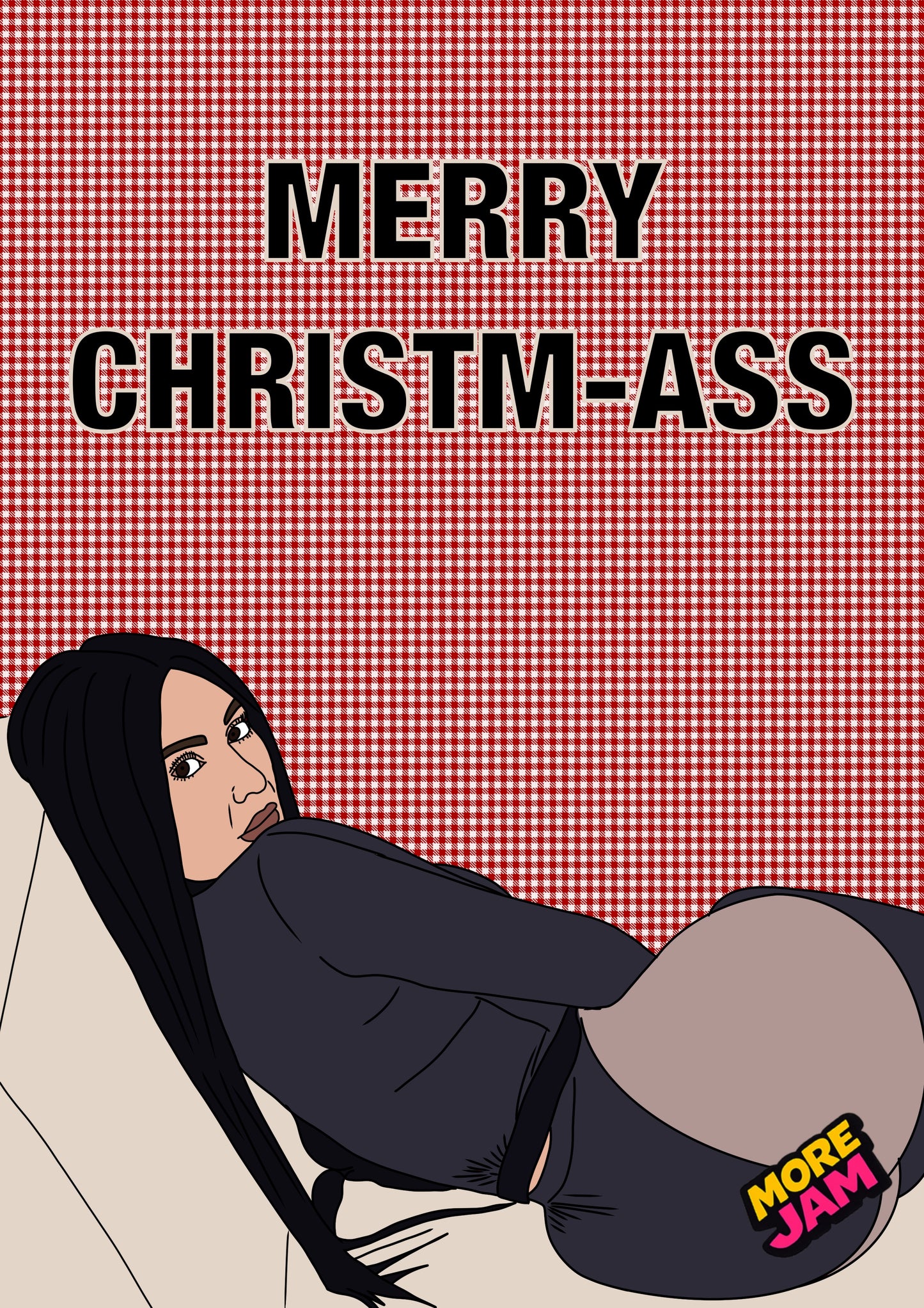 Kim Kardashian Merry Christm-ass | Funny Christmas Card | More Jam