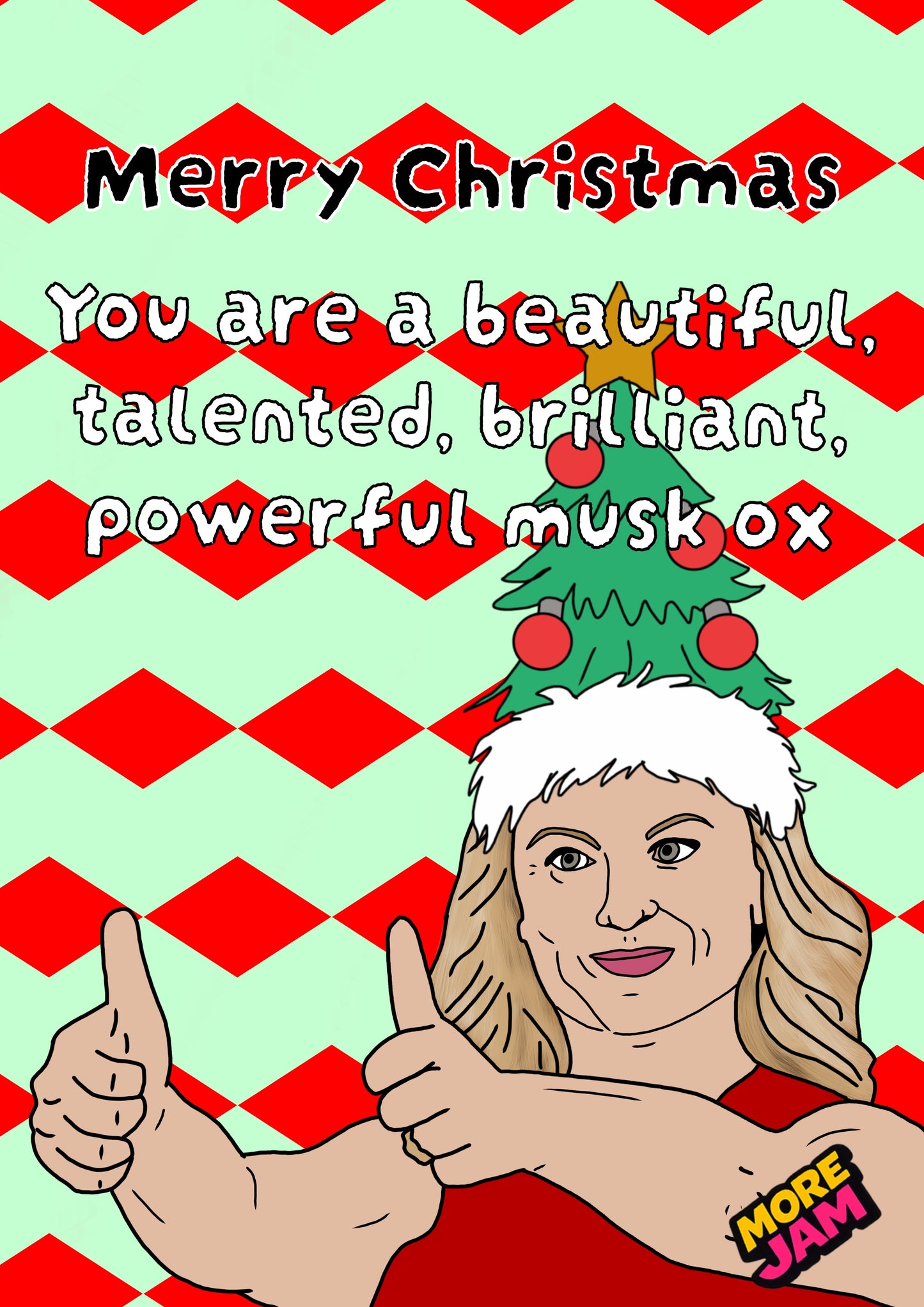 Parks & Recreation Leslie Knope Powerful Musk Ox | Funny Christmas Card | More Jam