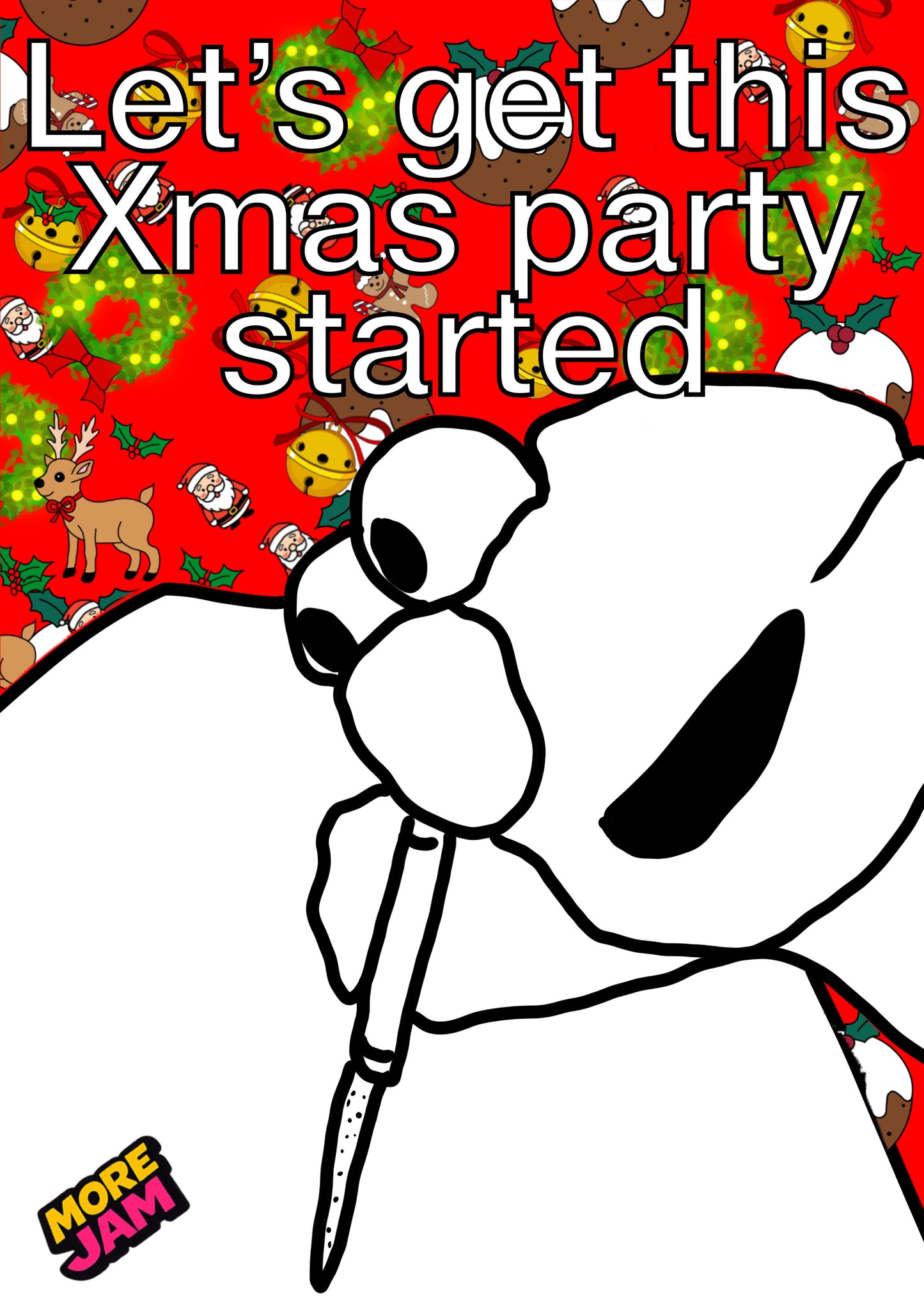 Lets Get This Party Started | Funny Christmas Card | More Jam