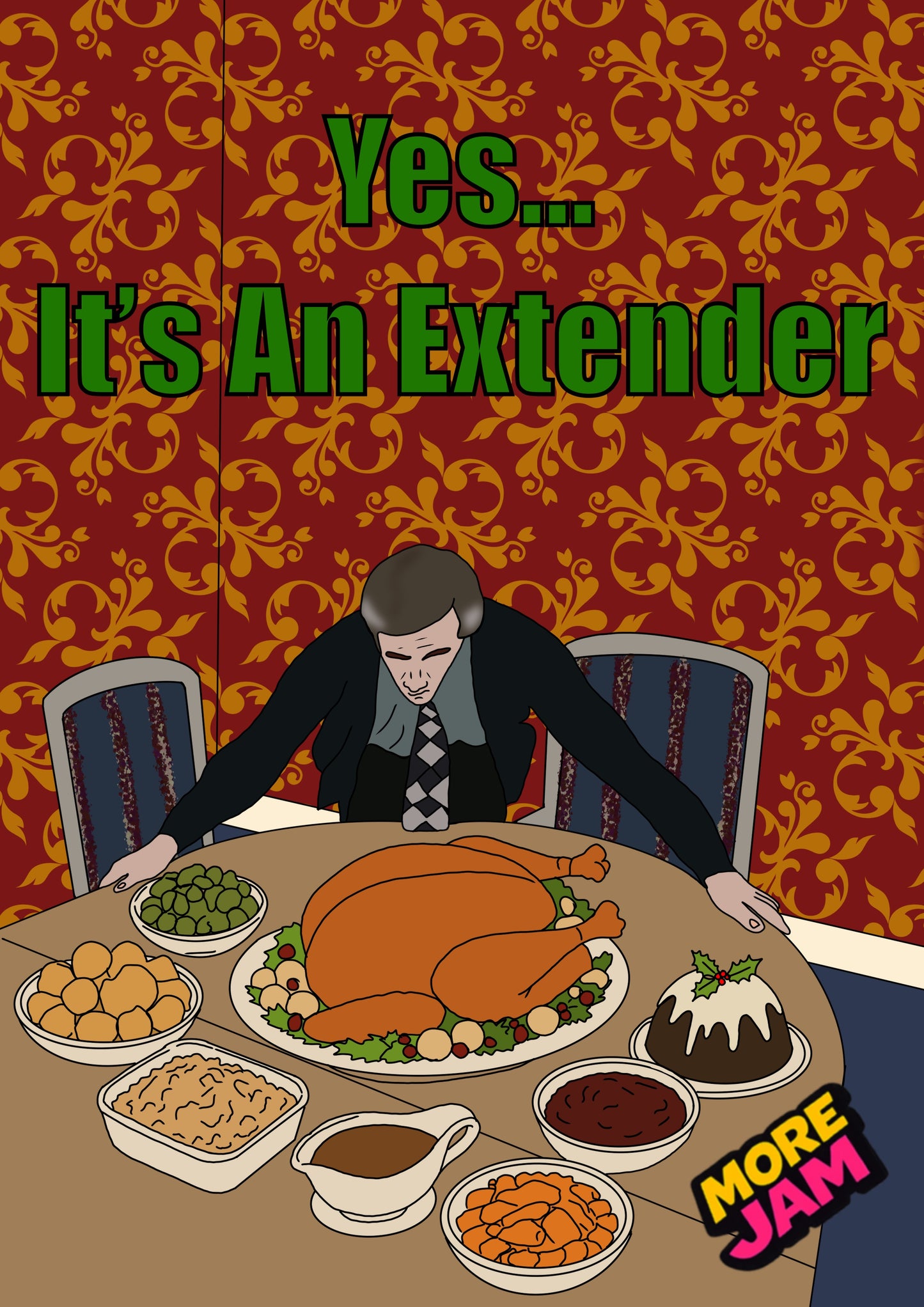 Alan Partridge Yes It's An Extender | Funny Christmas Card | More Jam