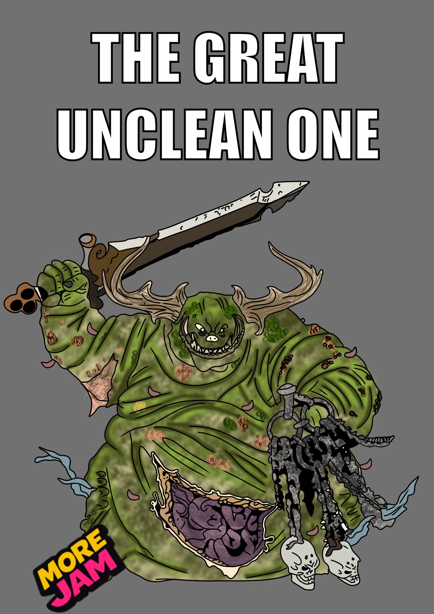 Chaos Daemon The Great Unclean One | Warhammer Birthday Card | More Jam