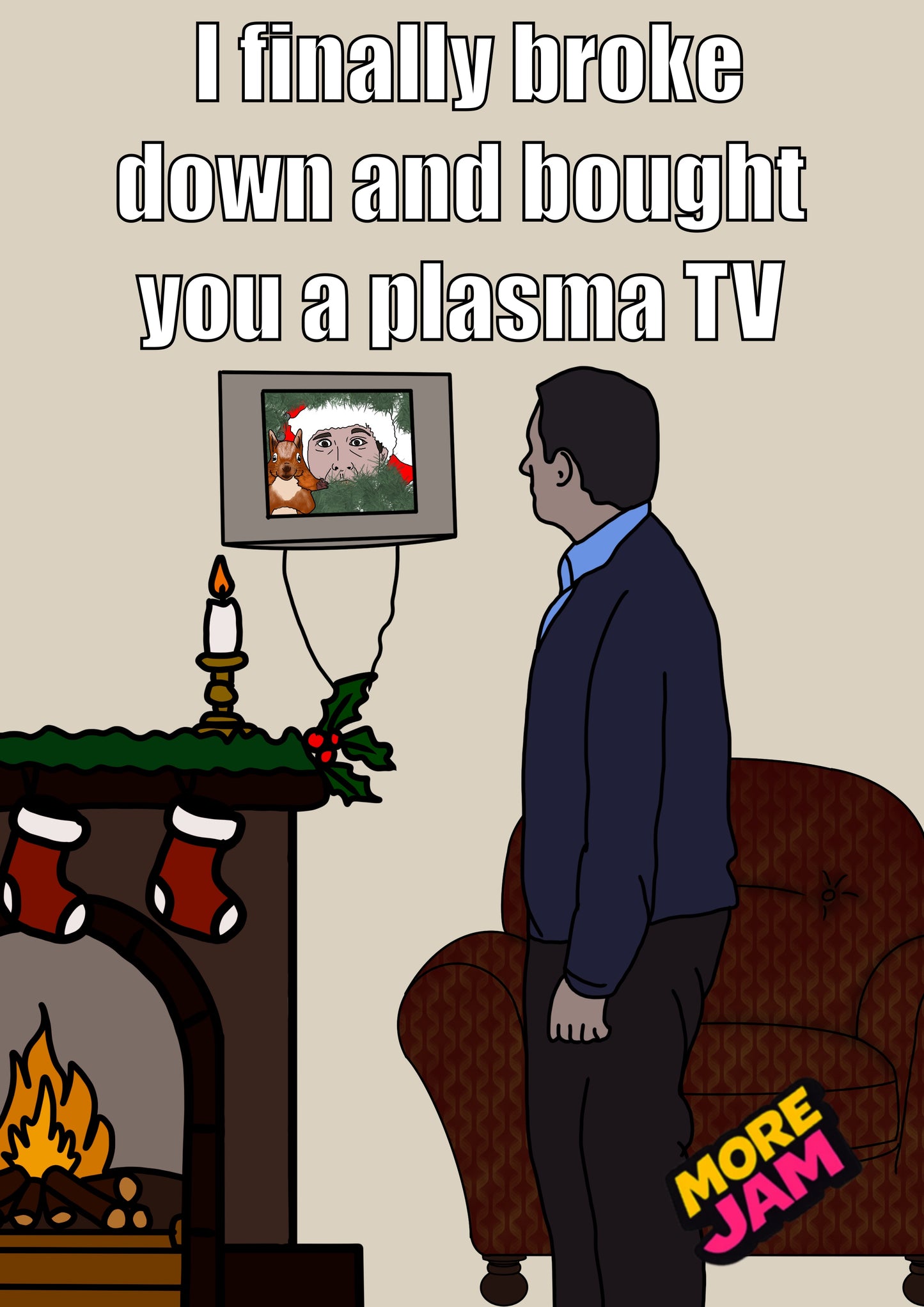 The Office US Michael Scott Plasma TV National Lampoon | Funny Christmas Card | More Jam