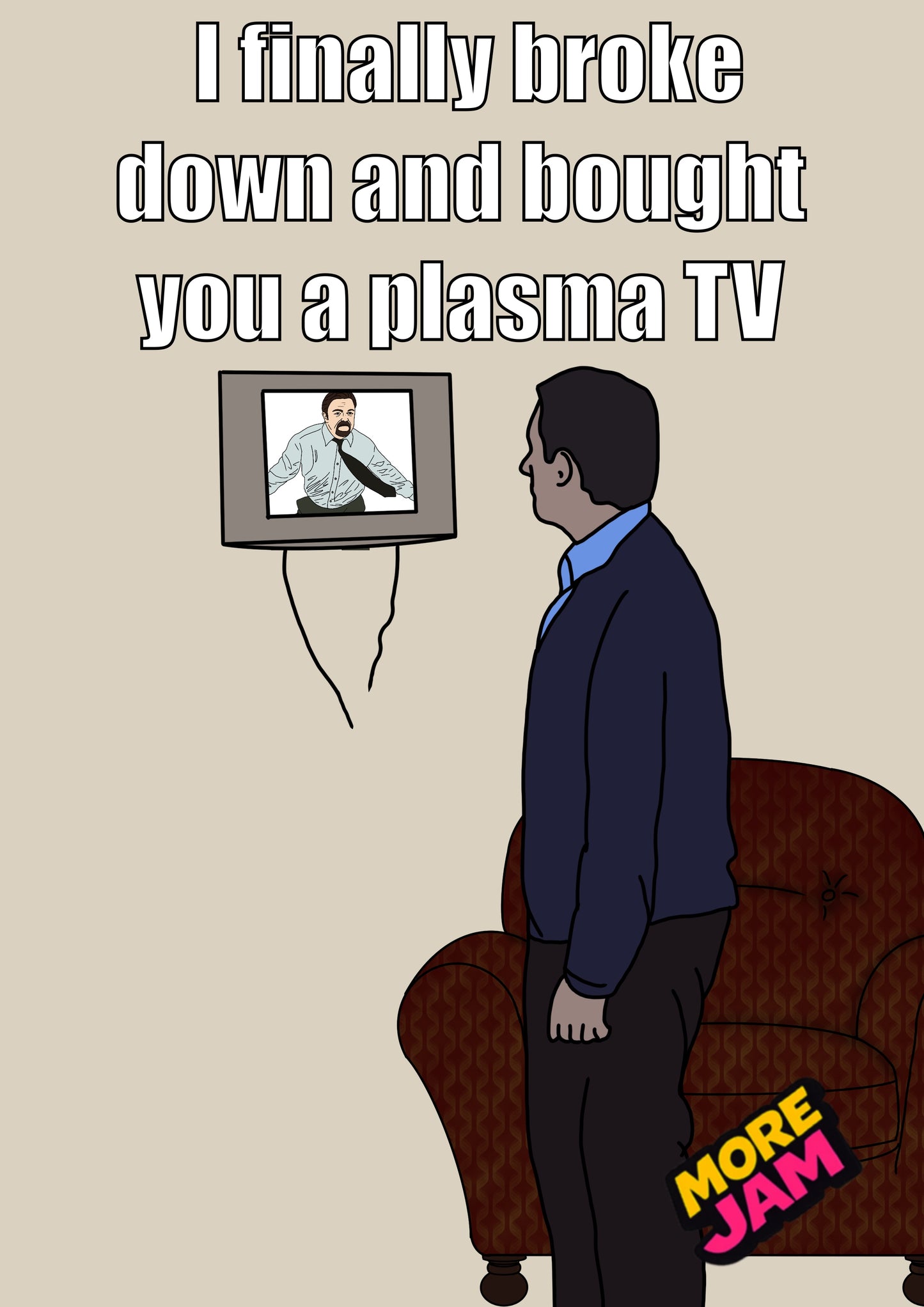 Plasma Tv Michael Scott x Office Uk | The Office Michael Scott Birthday Card | More Jam