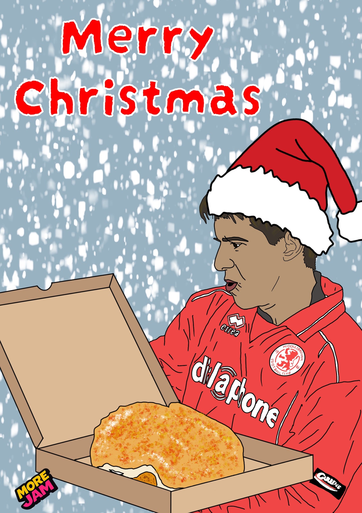 Juninho Christmas Card Middlesbrough | Funny Christmas Card | More Jam