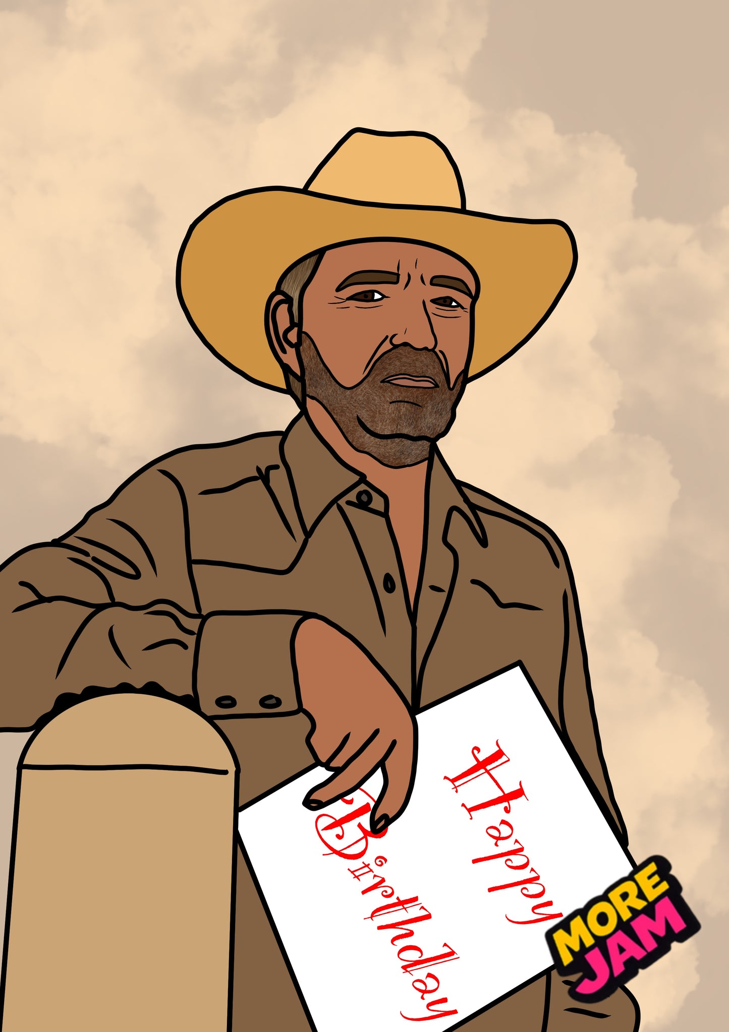 Landman Tommy Norris | Funny Birthday Card | More Jam