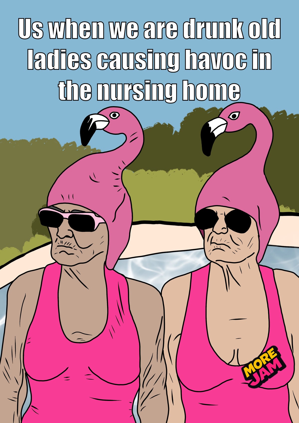 Best Friends Causing Havoc In Nursing Home | Funny Birthday Card | More Jam