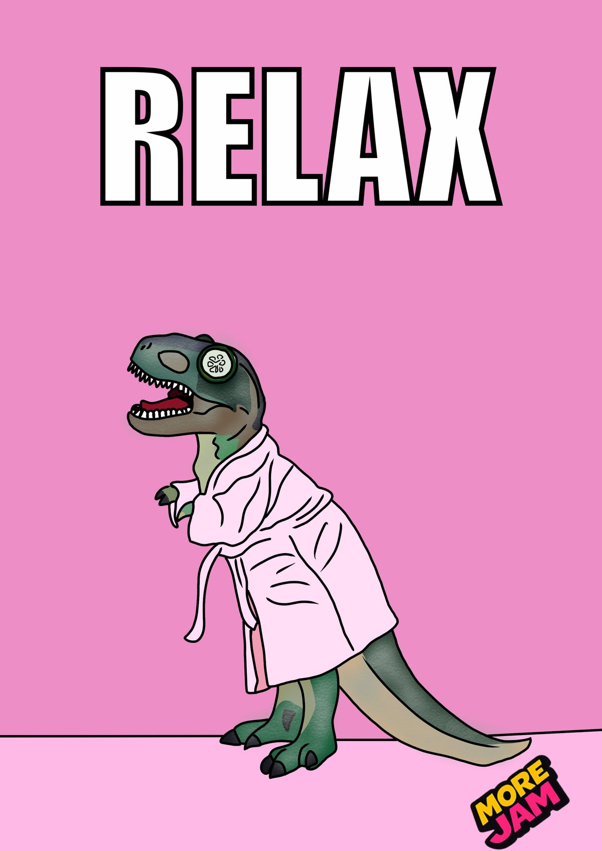 Dinosaur Spa | Funny Birthday Card | More Jam