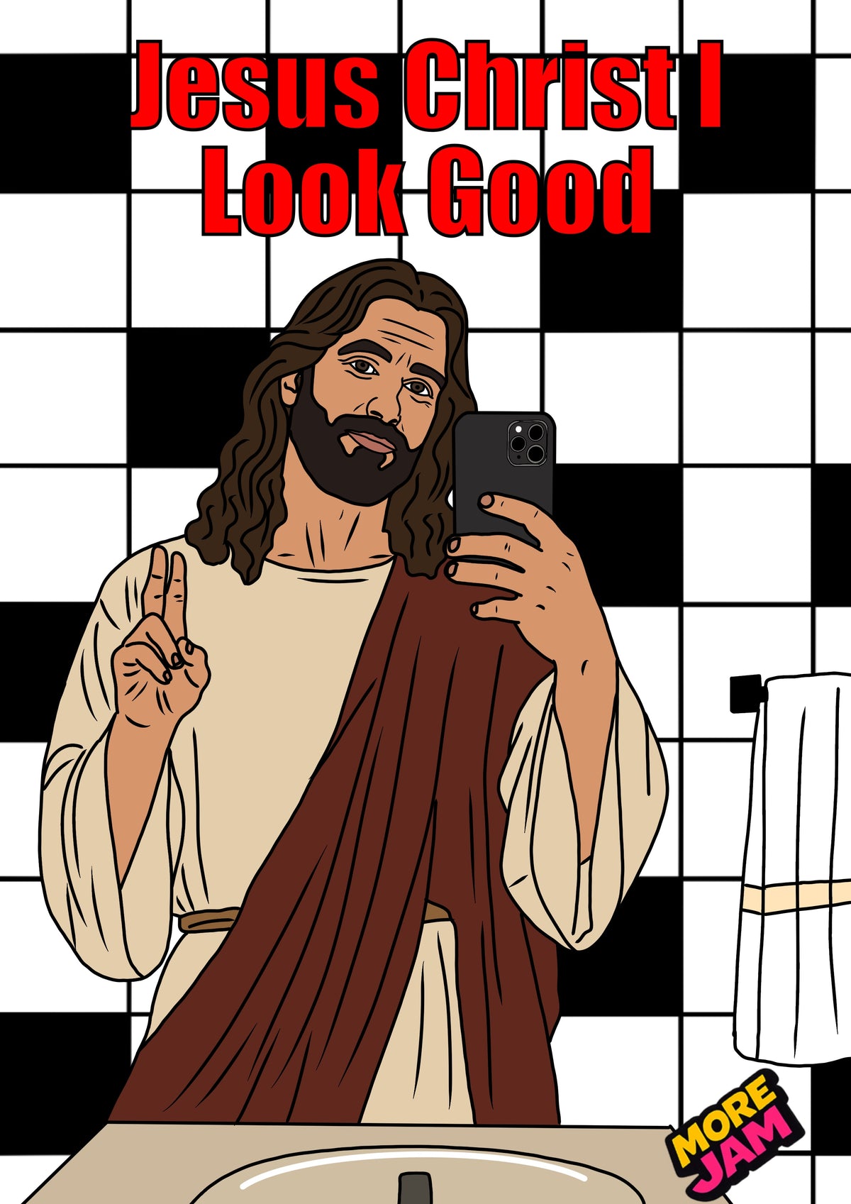 Jesus Selfie | Funny Christmas Card | More Jam