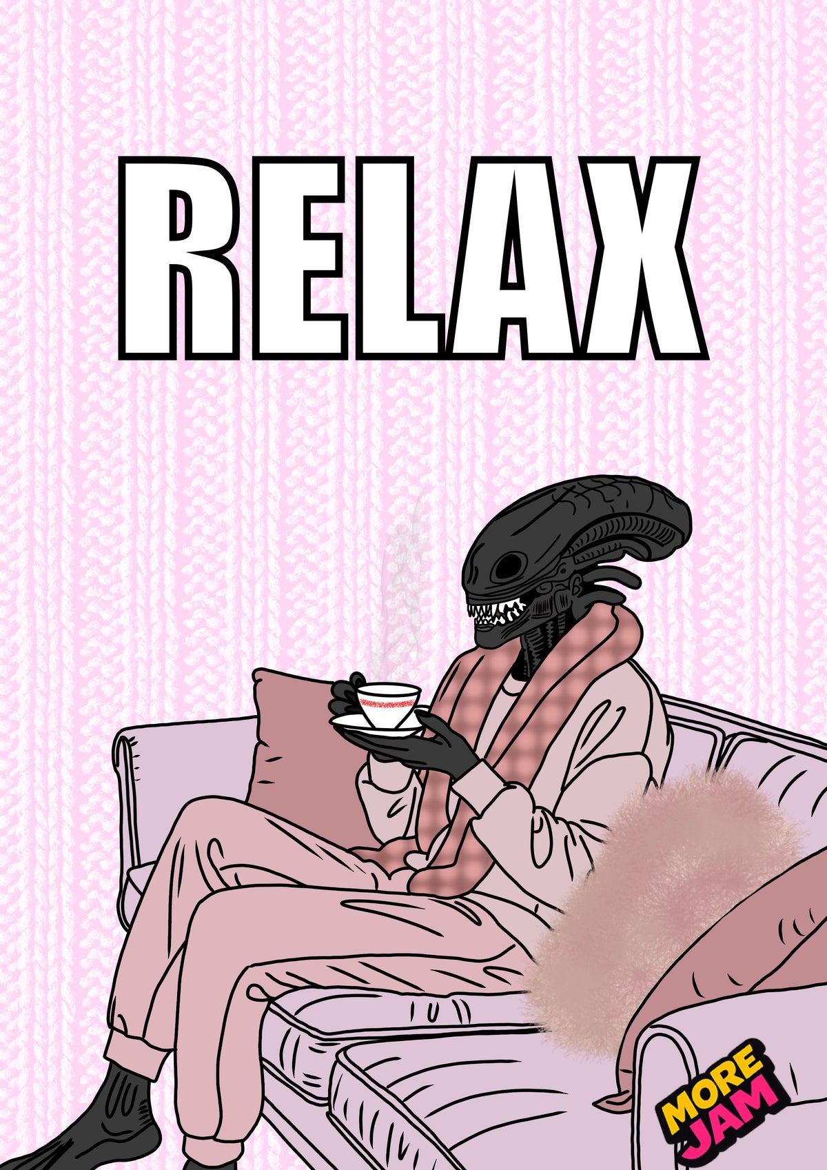 Predator Relax | Funny Birthday Card | More Jam