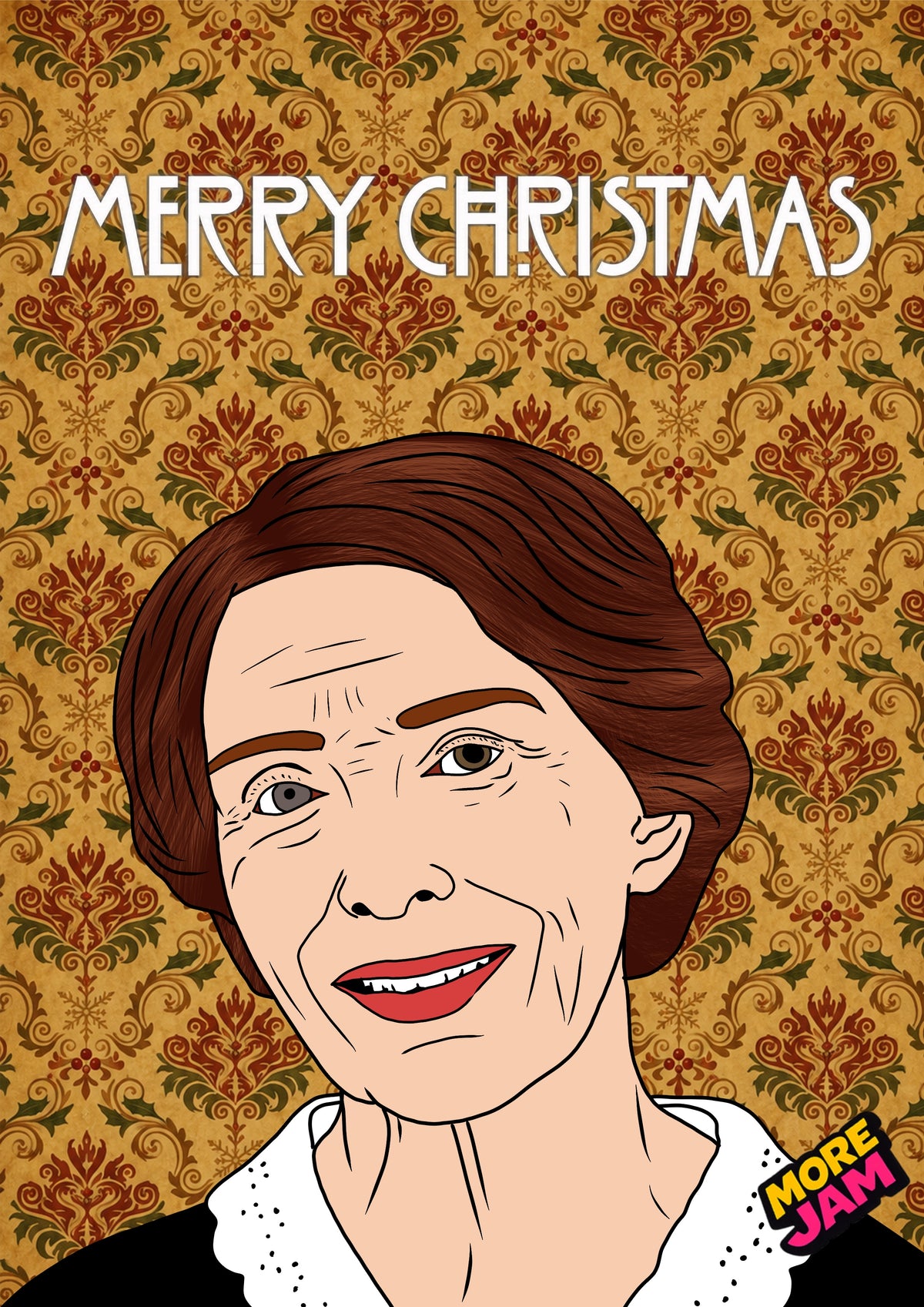 American Horror Story Moira Housekeeper Card | Creepy Christmas Card | More Jam