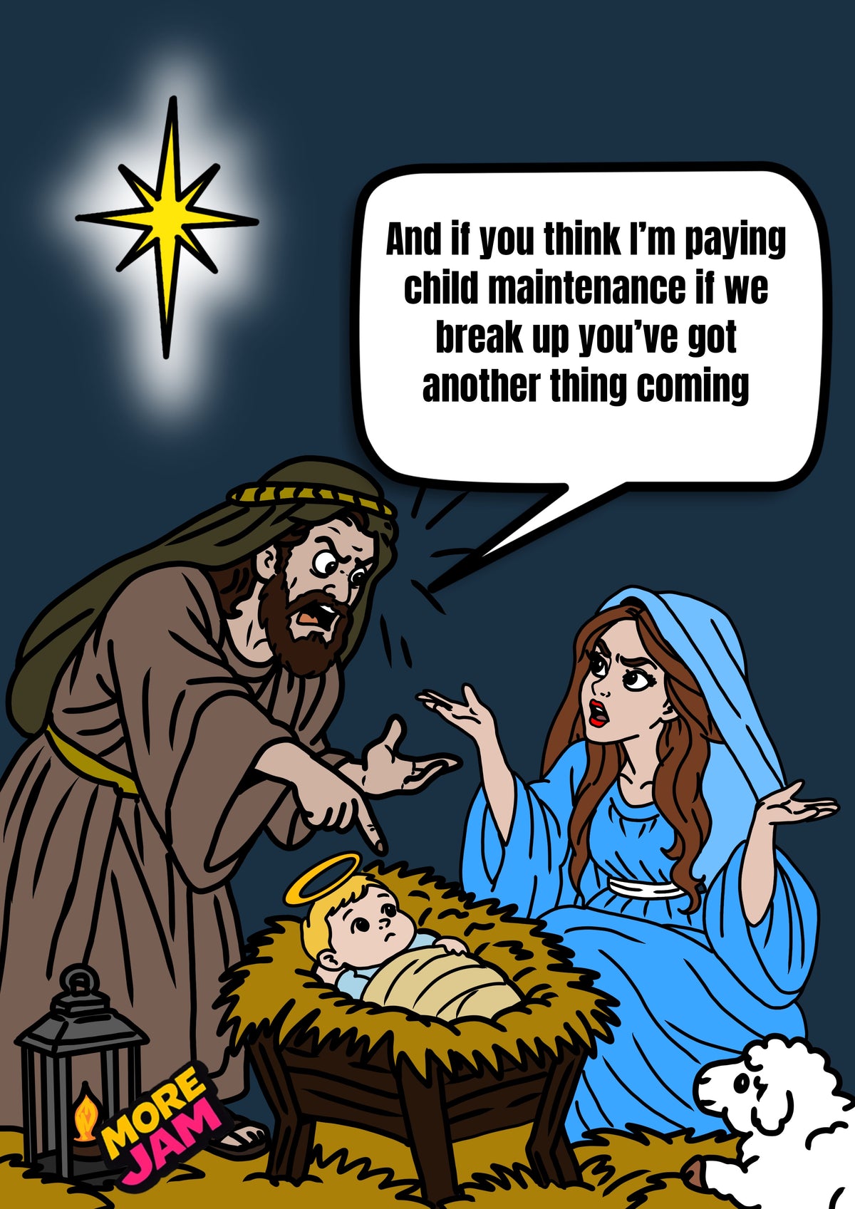 Joseph Child Maintenance | Funny Christmas Card | More Jam