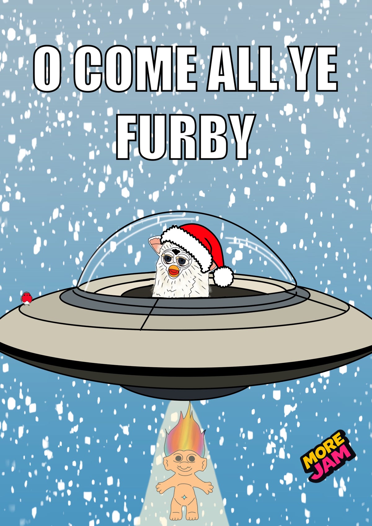 90s UFO Christmas | Funny Christmas Card | More Jam