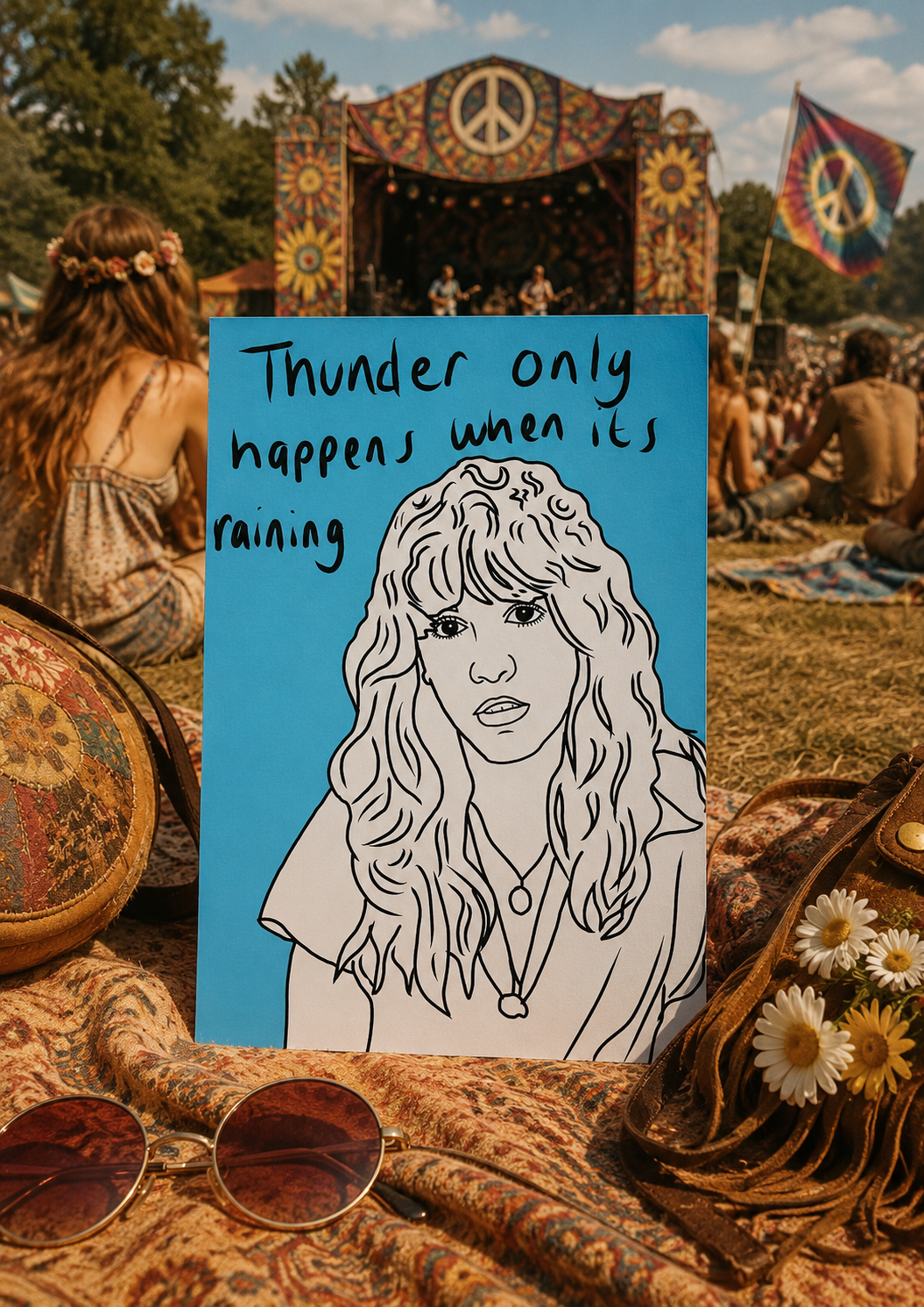 Stevie Nicks Fleetwood Mac | Bold Bright Birthday Card | More Jam