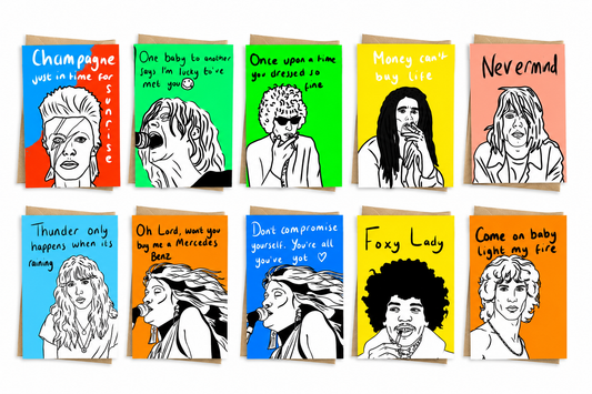 Janis Joplin Quote | Bold Bright Birthday Card | More Jam