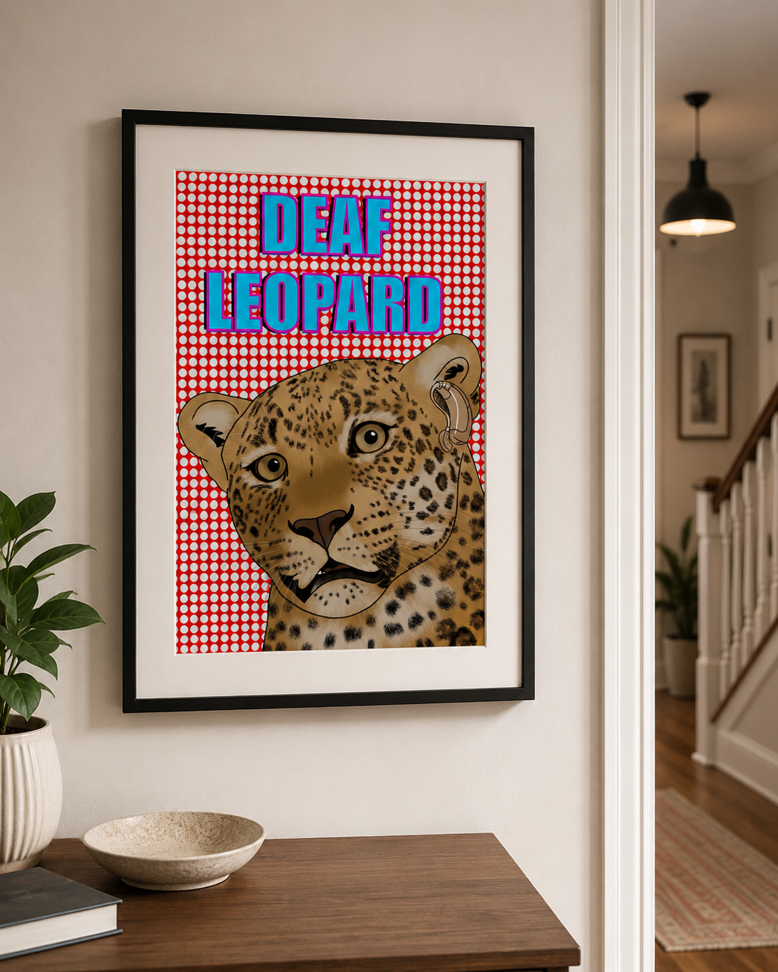 Deaf Leopard Prints UK | Unique A4 Wall Art | More Jam