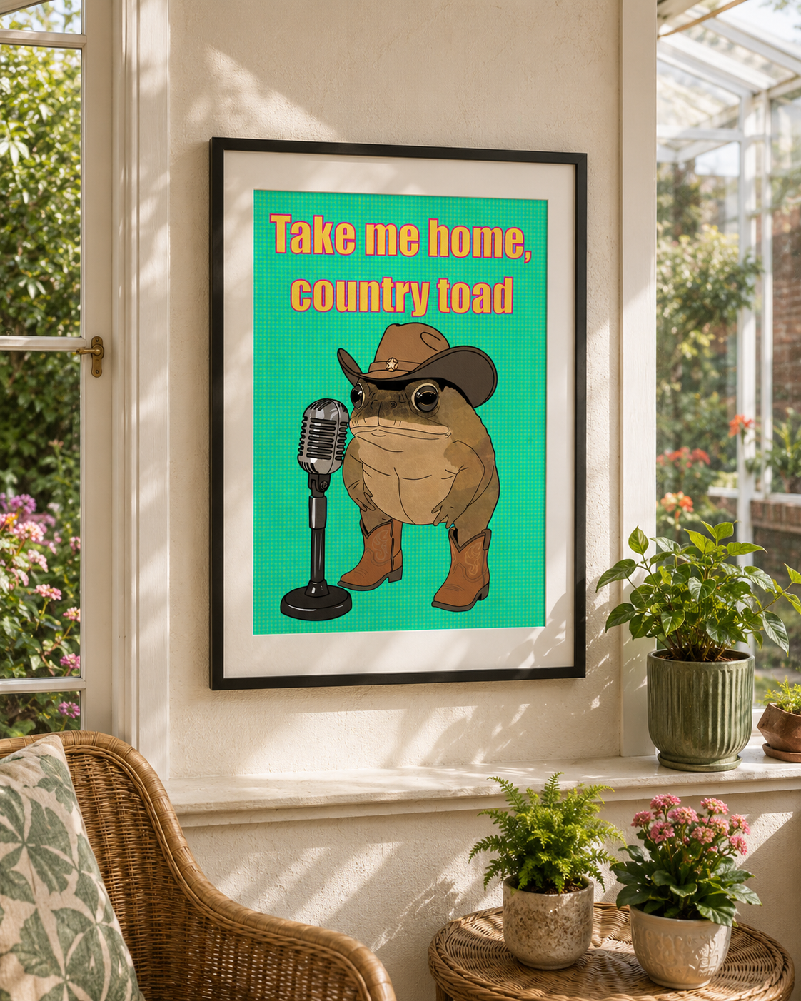 Take Me Home Country Toad Prints UK | Unique A4 Wall Art | More Jam