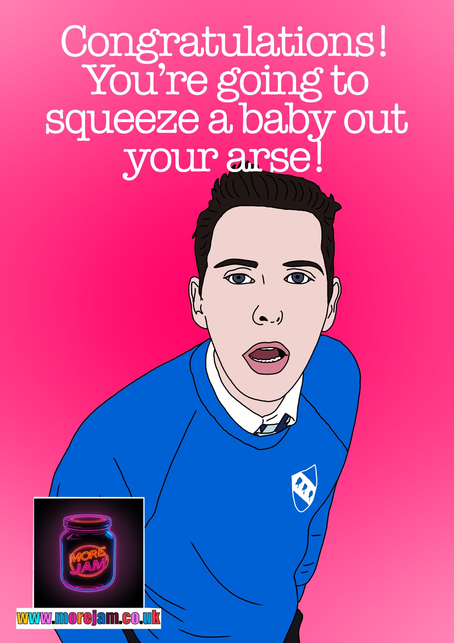 Inbetweeners Card | Congratulations Pregnancy Channel 4 Comedy Card UK