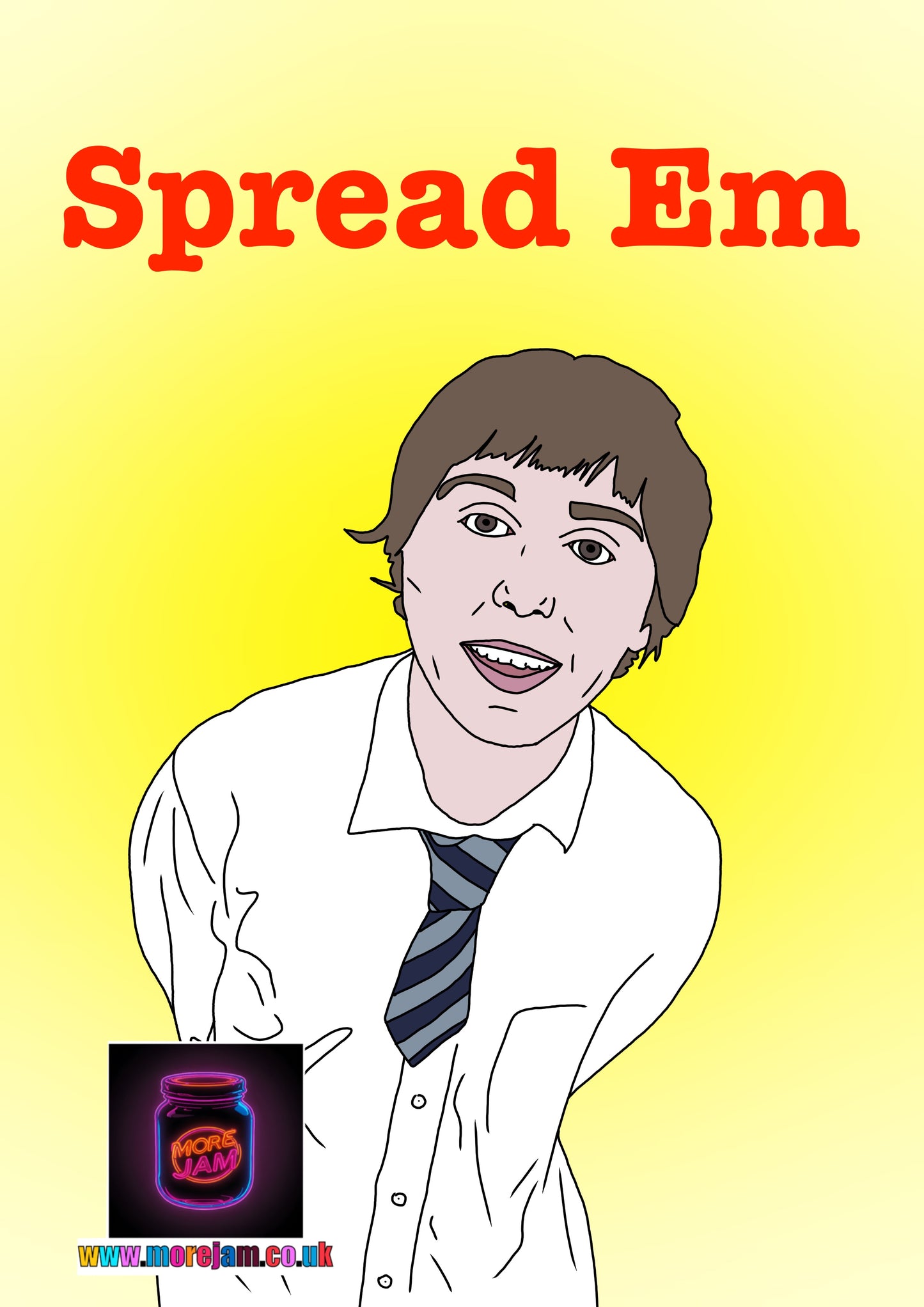 Inbetweeners Card Jay Cartwright “Spread Em” Channel 4 Comedy Card UK