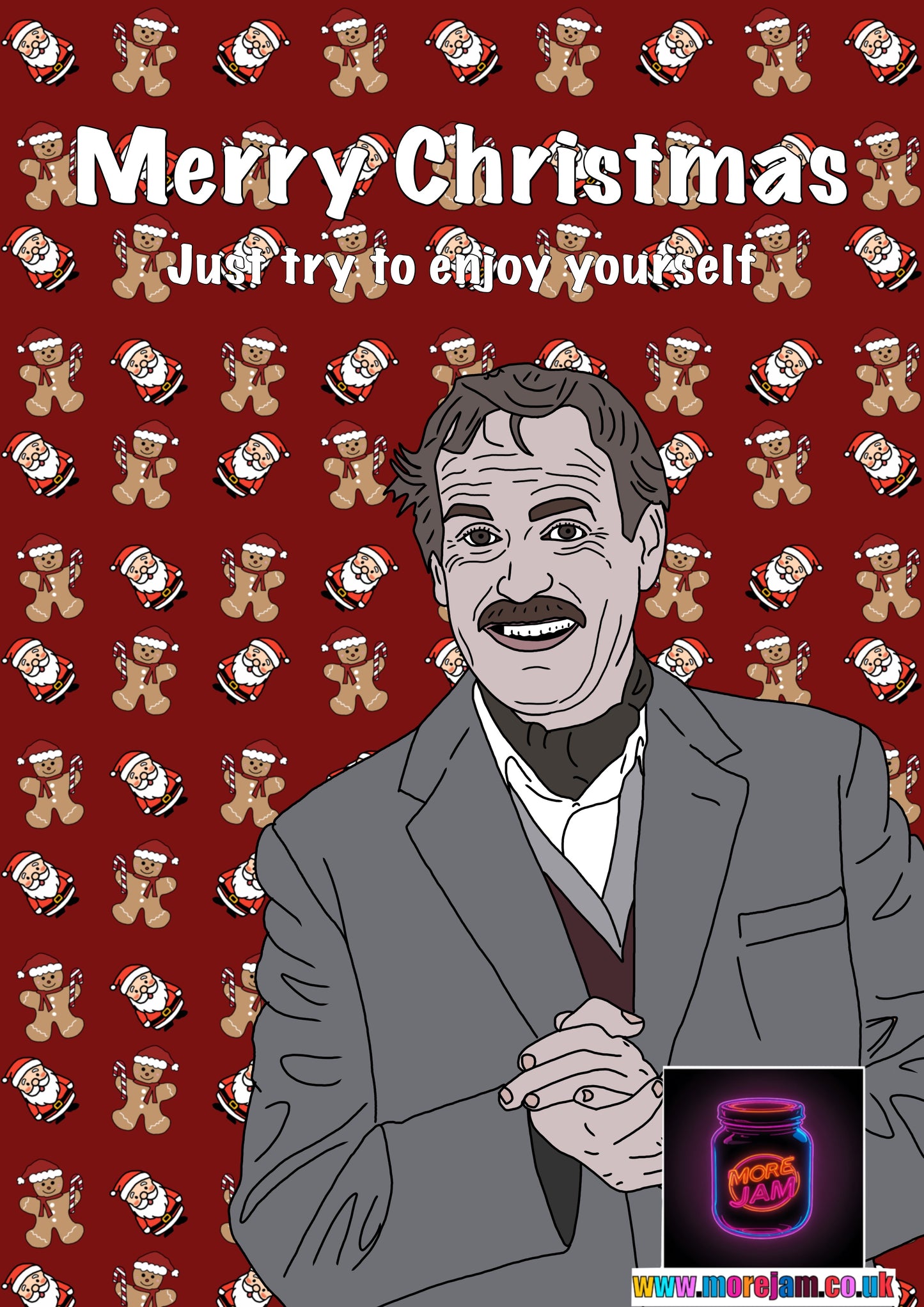 Fawlty Towers Basil Fawlty Christmas Card Funny BBC Comedy | More Jam